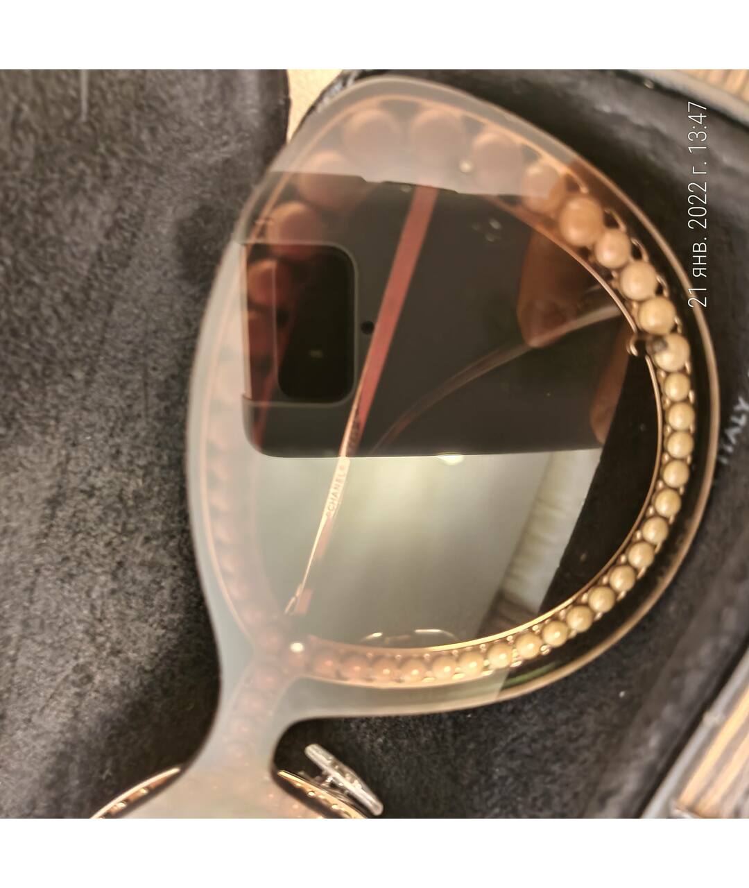 CHANEL Коричневые металлические солнцезащитные очки, фото 7