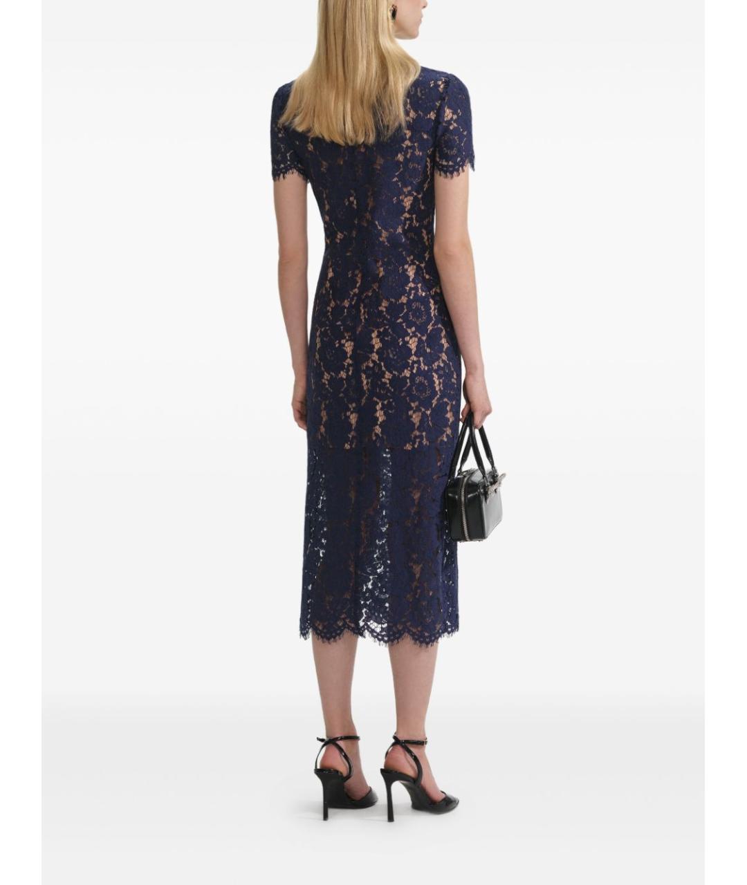 SELF-PORTRAIT Темно-синее полиэстеровое платье, фото 3