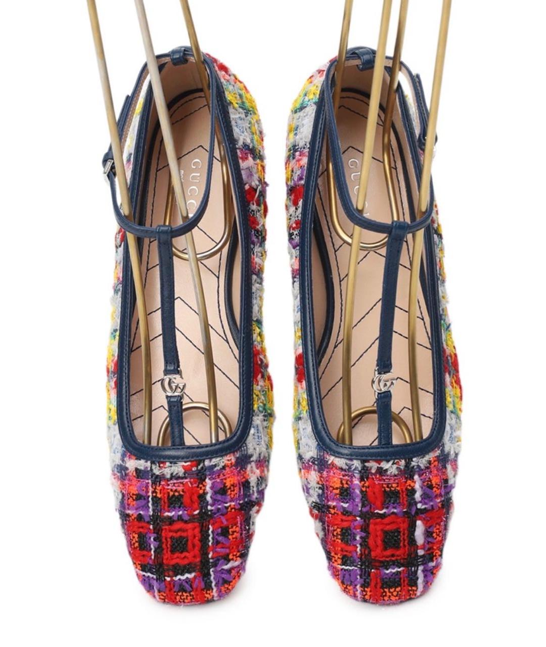 GUCCI Мульти текстильные балетки, фото 2