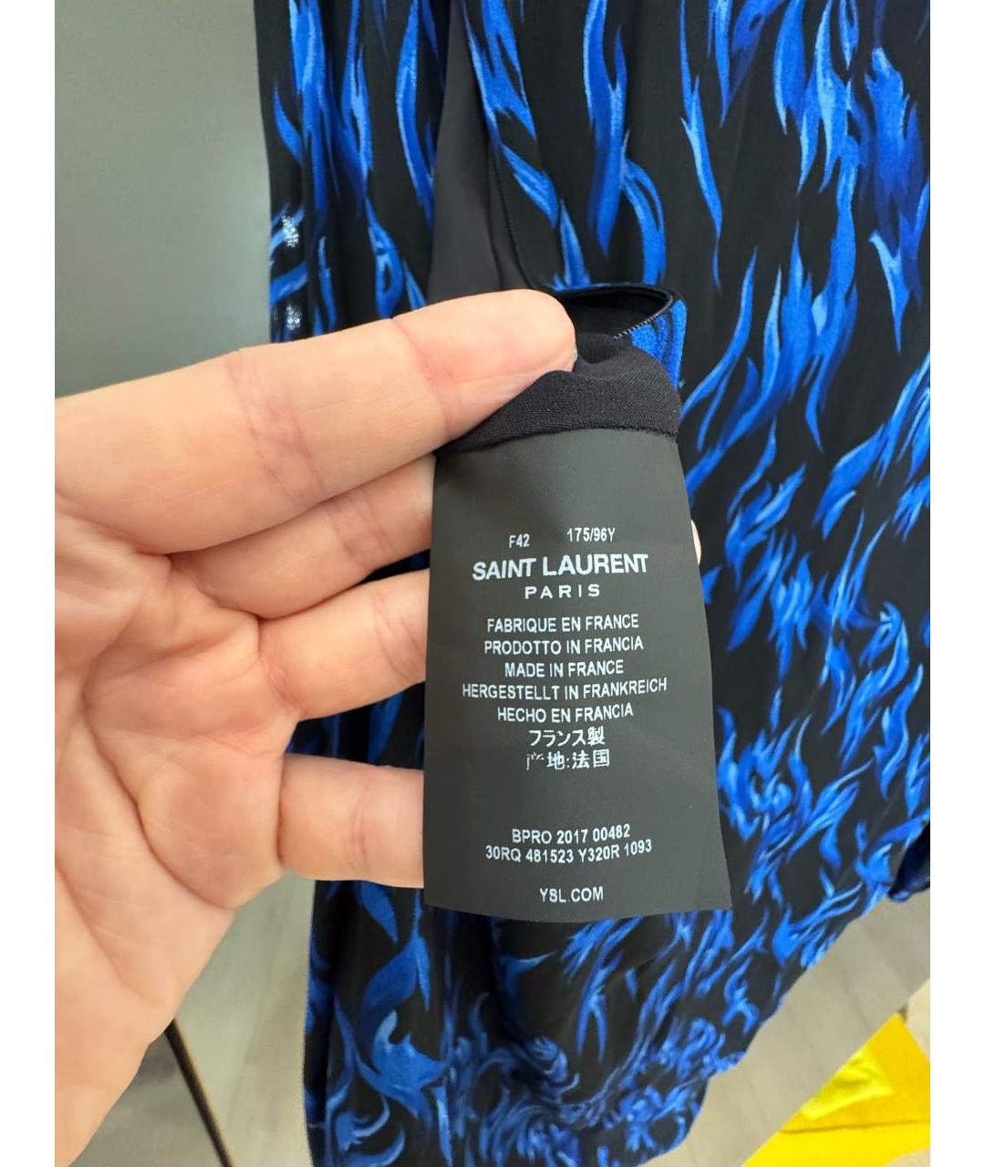 SAINT LAURENT Синее вечернее платье, фото 4