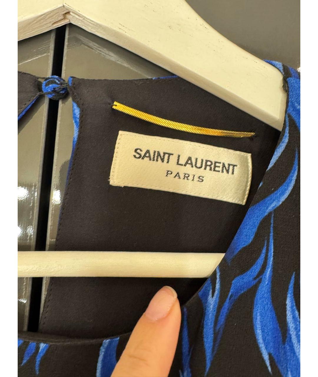 SAINT LAURENT Синее вечернее платье, фото 3