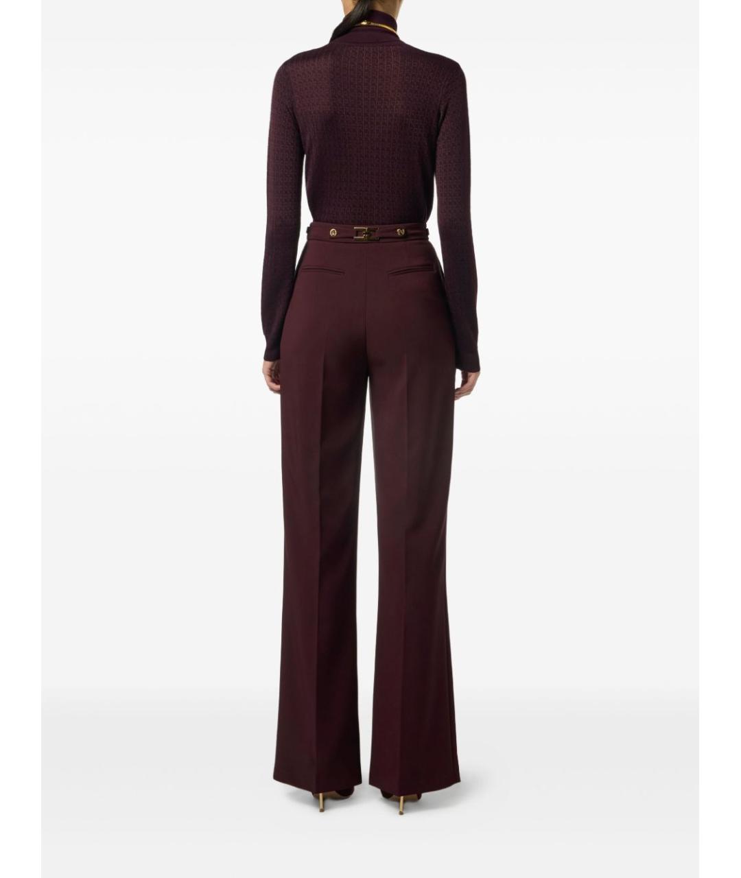 ELISABETTA FRANCHI Бордовая водолазка, фото 4