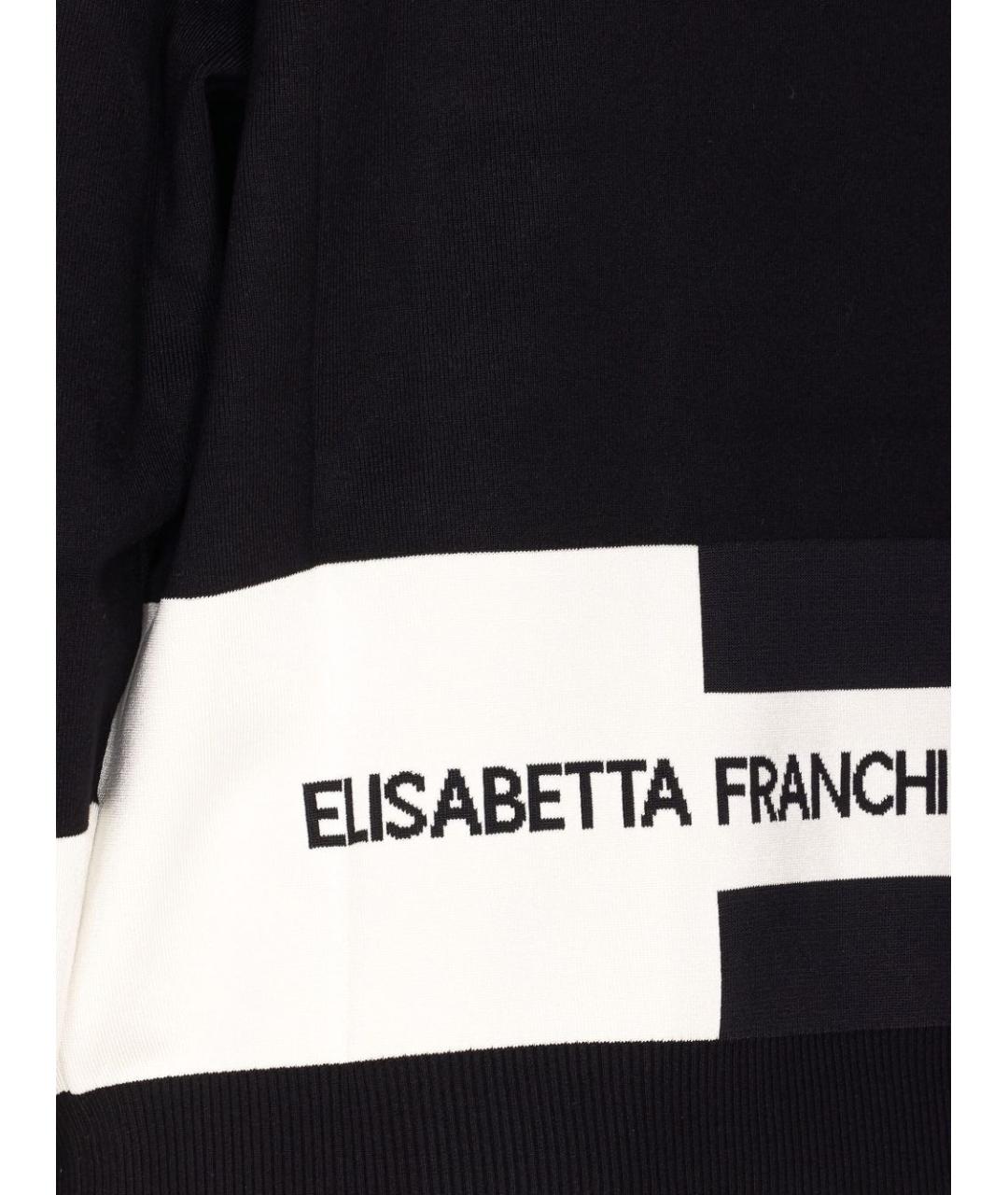 ELISABETTA FRANCHI Черный джемпер / свитер, фото 4