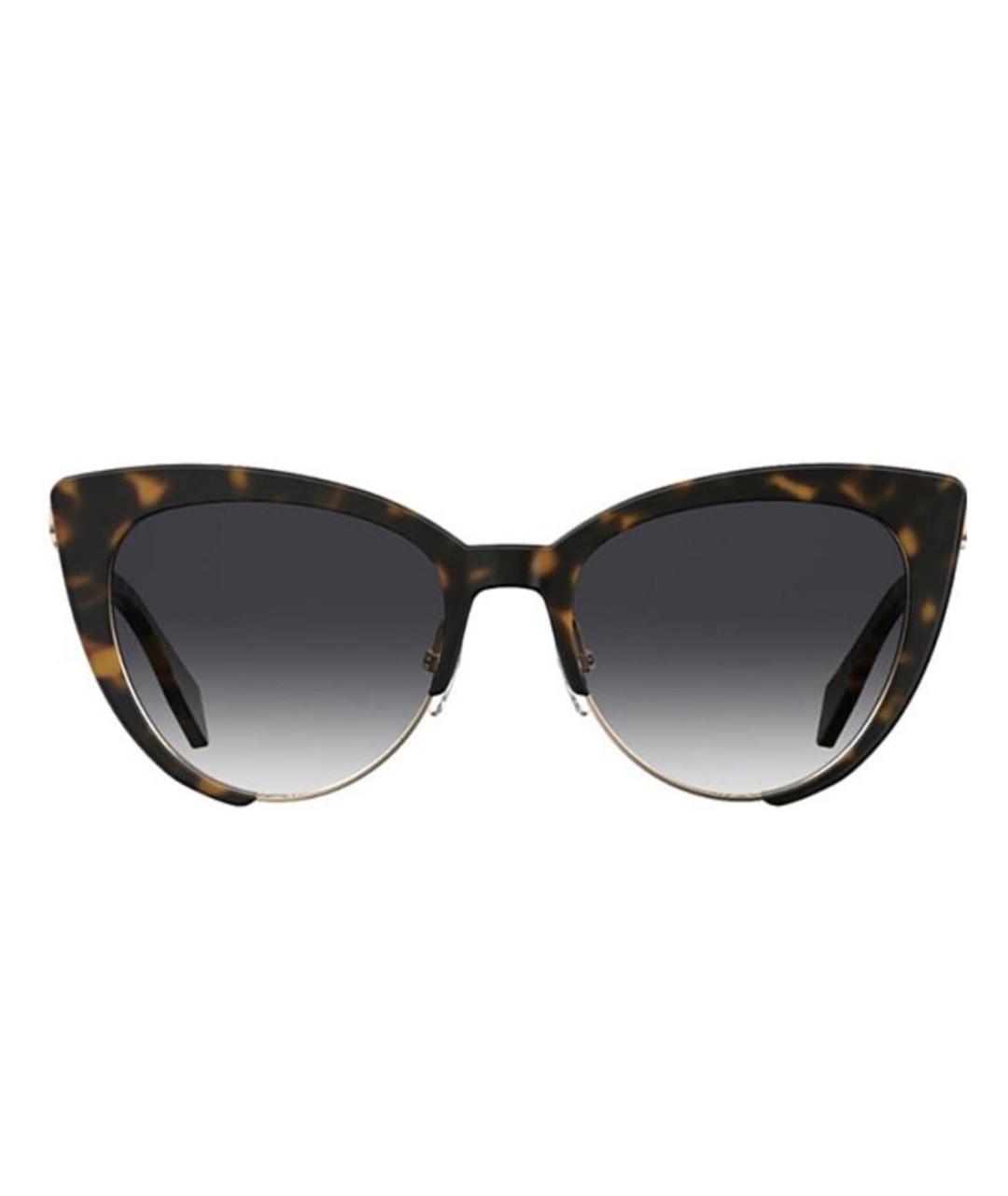 MOSCHINO Коричневые пластиковые солнцезащитные очки, фото 4