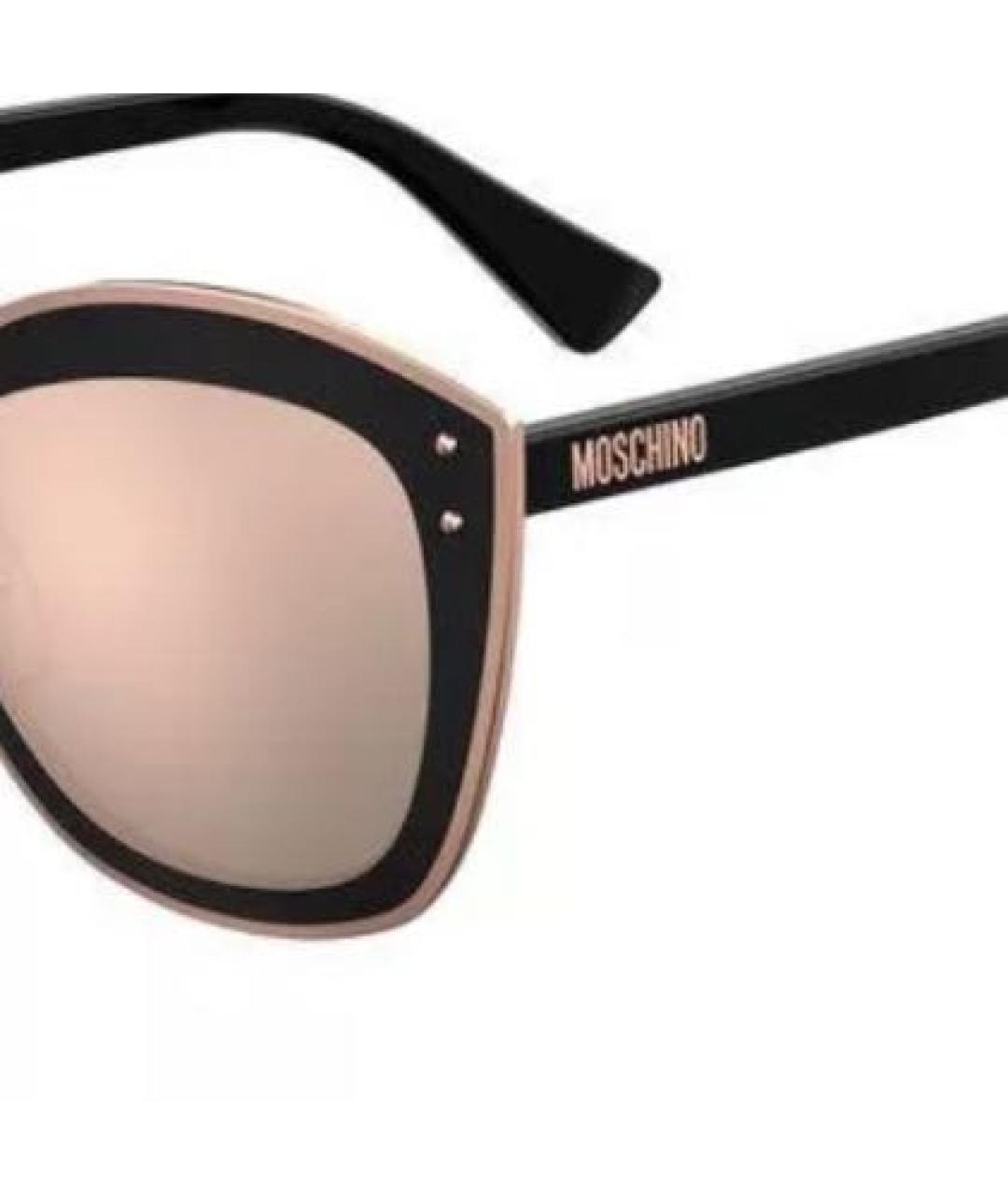 MOSCHINO Золотые пластиковые солнцезащитные очки, фото 6