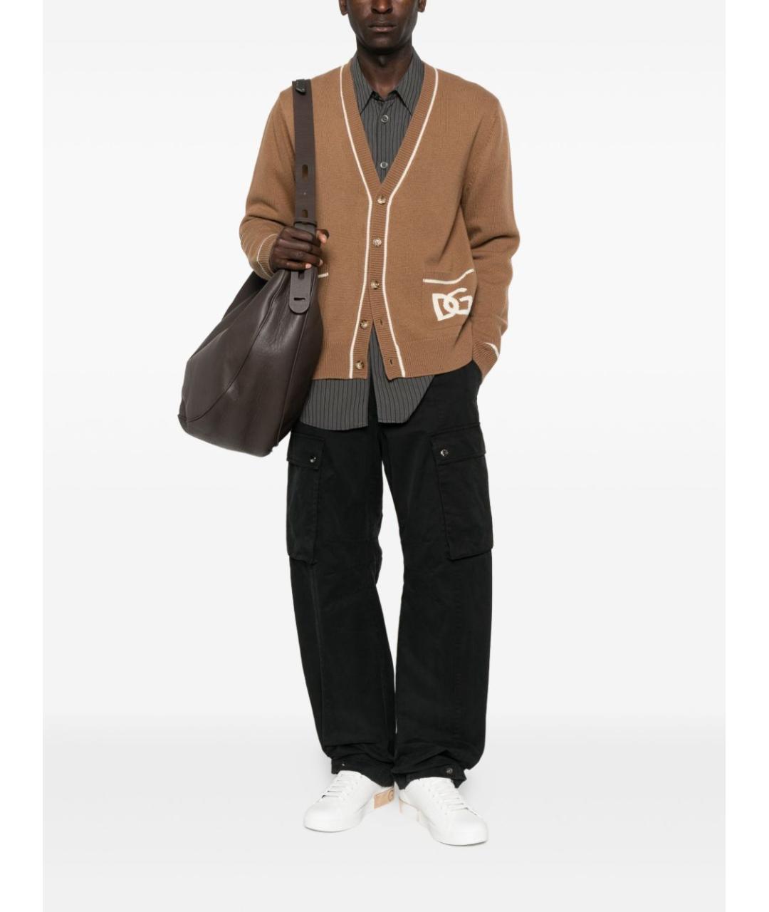 DOLCE&GABBANA Черные повседневные брюки, фото 4