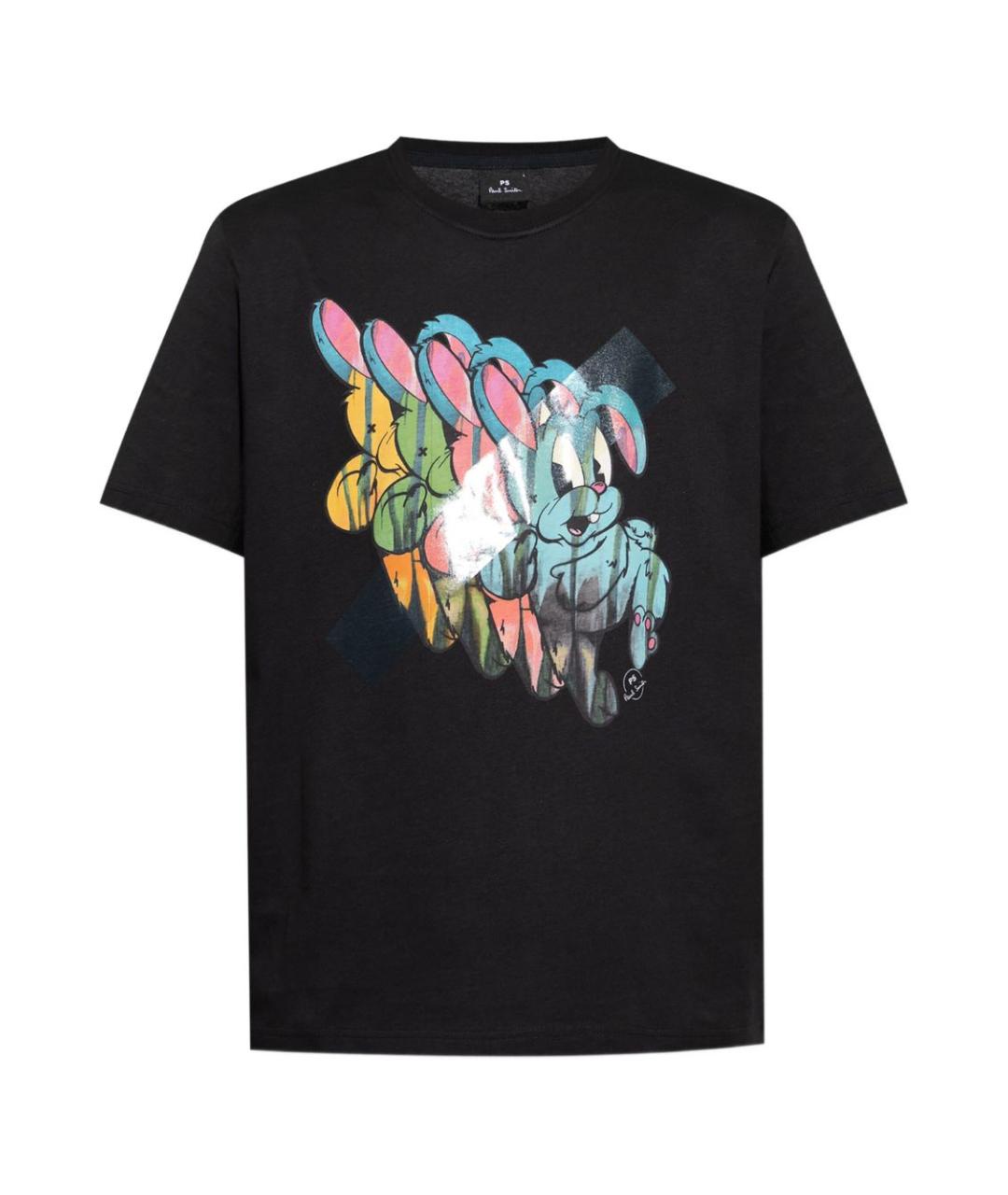PS BY PAUL SMITH Черная хлопковая футболка, фото 1