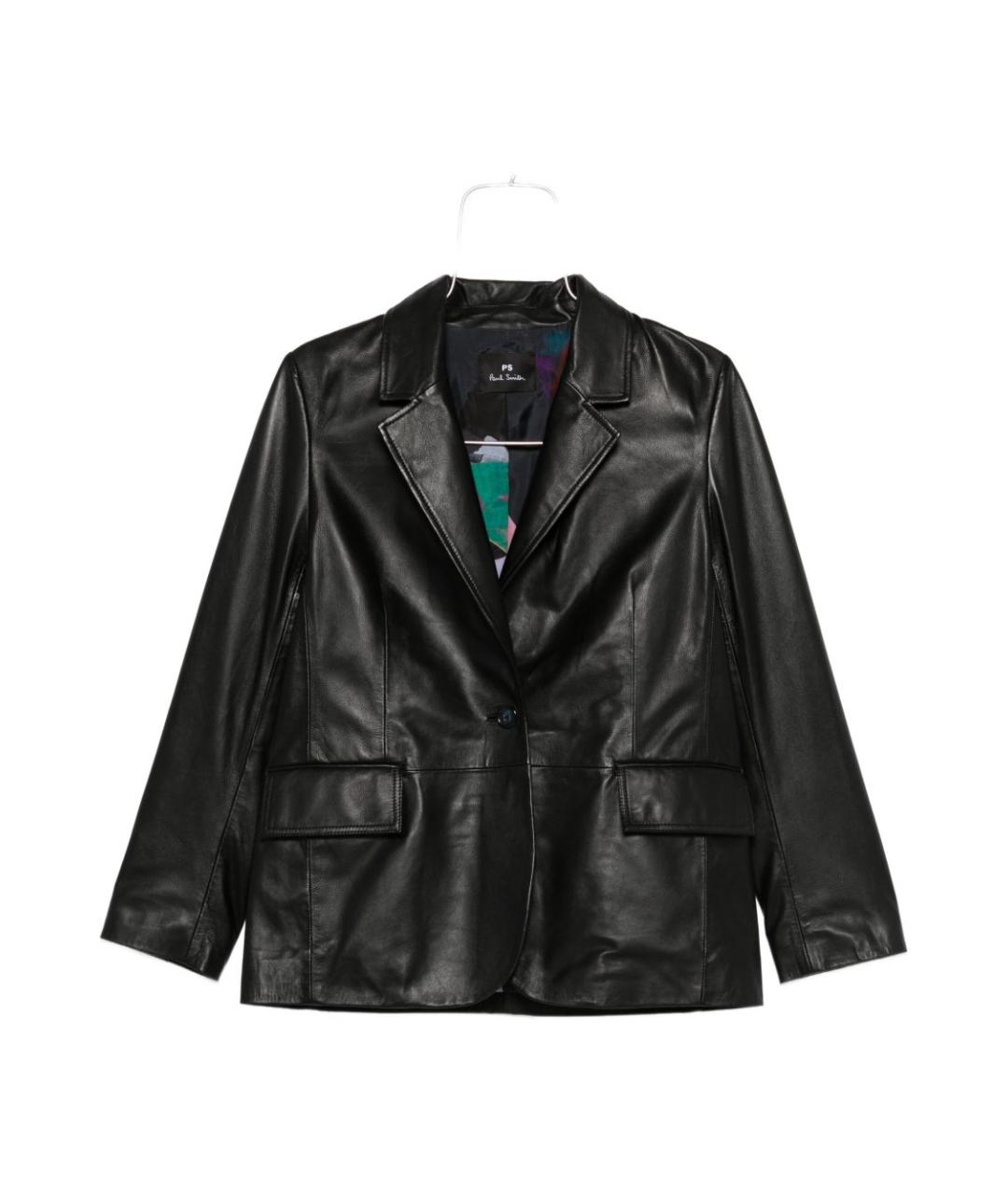 PS BY PAUL SMITH Черная кожаная куртка, фото 1