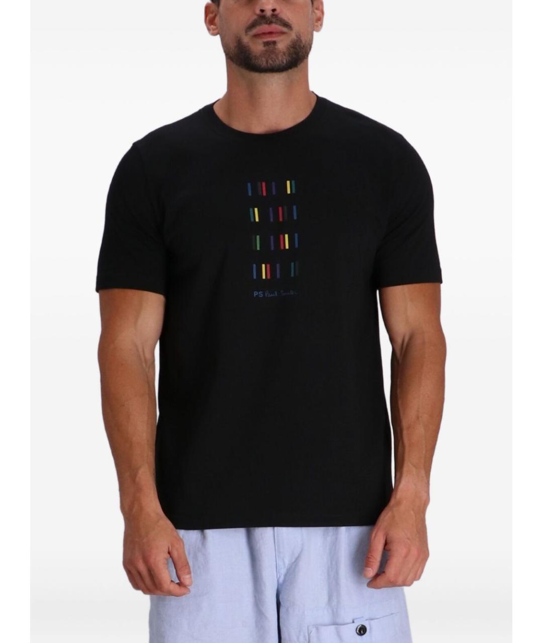 PS BY PAUL SMITH Черная хлопковая футболка, фото 2