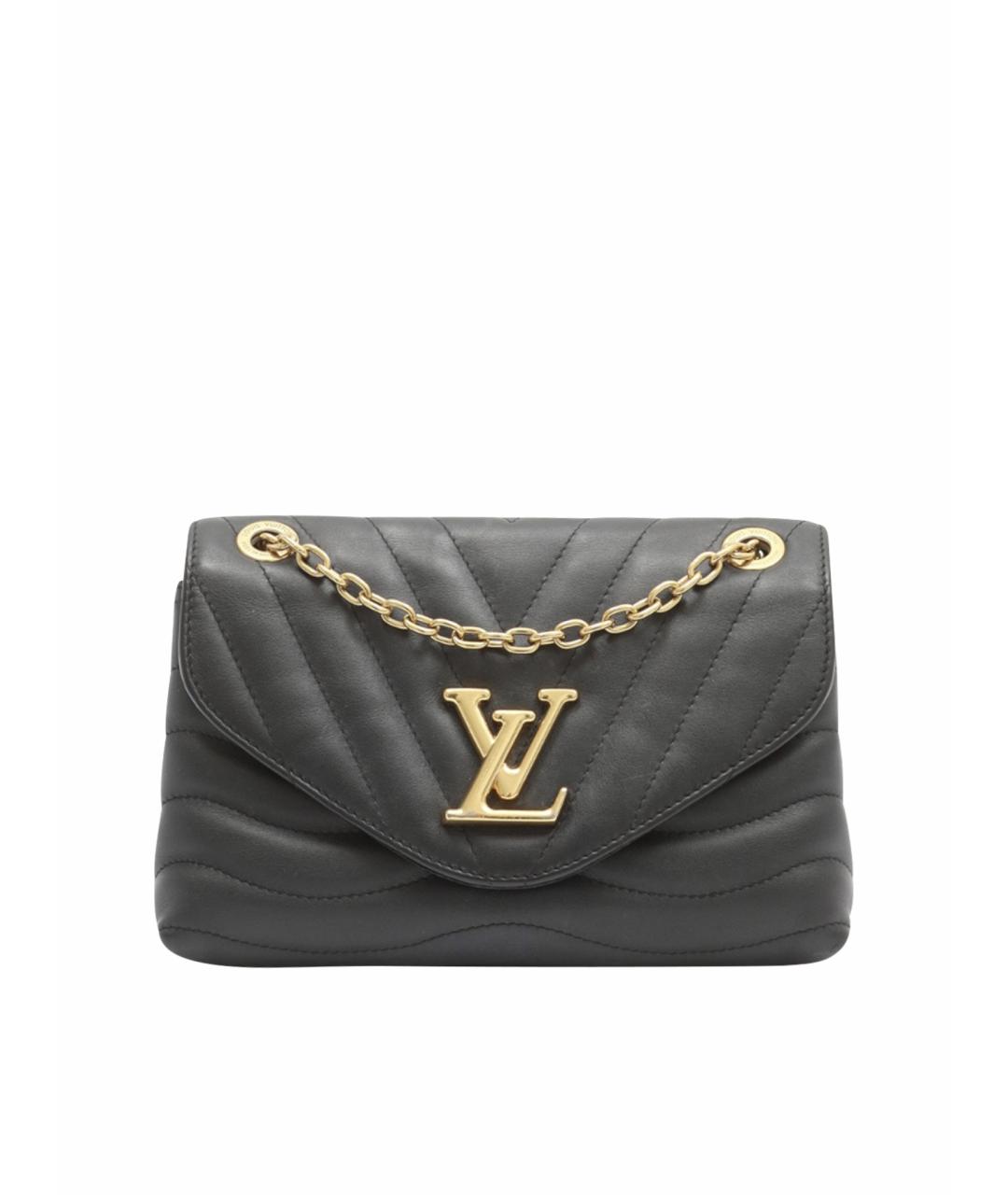 LOUIS VUITTON Черная кожаная сумка через плечо, фото 1