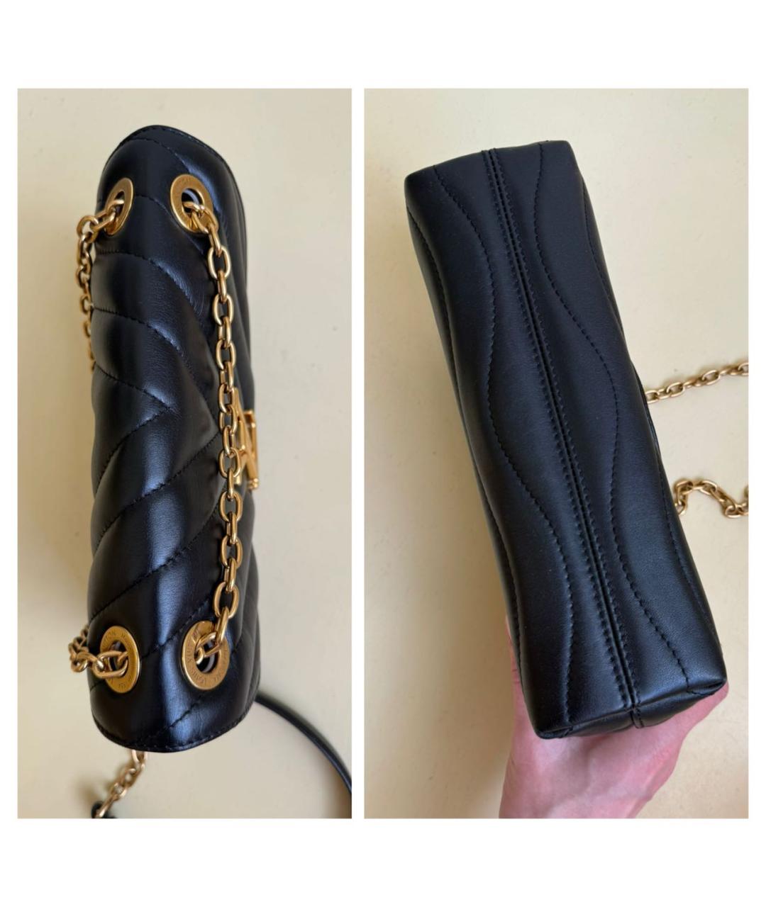 LOUIS VUITTON Черная кожаная сумка через плечо, фото 9