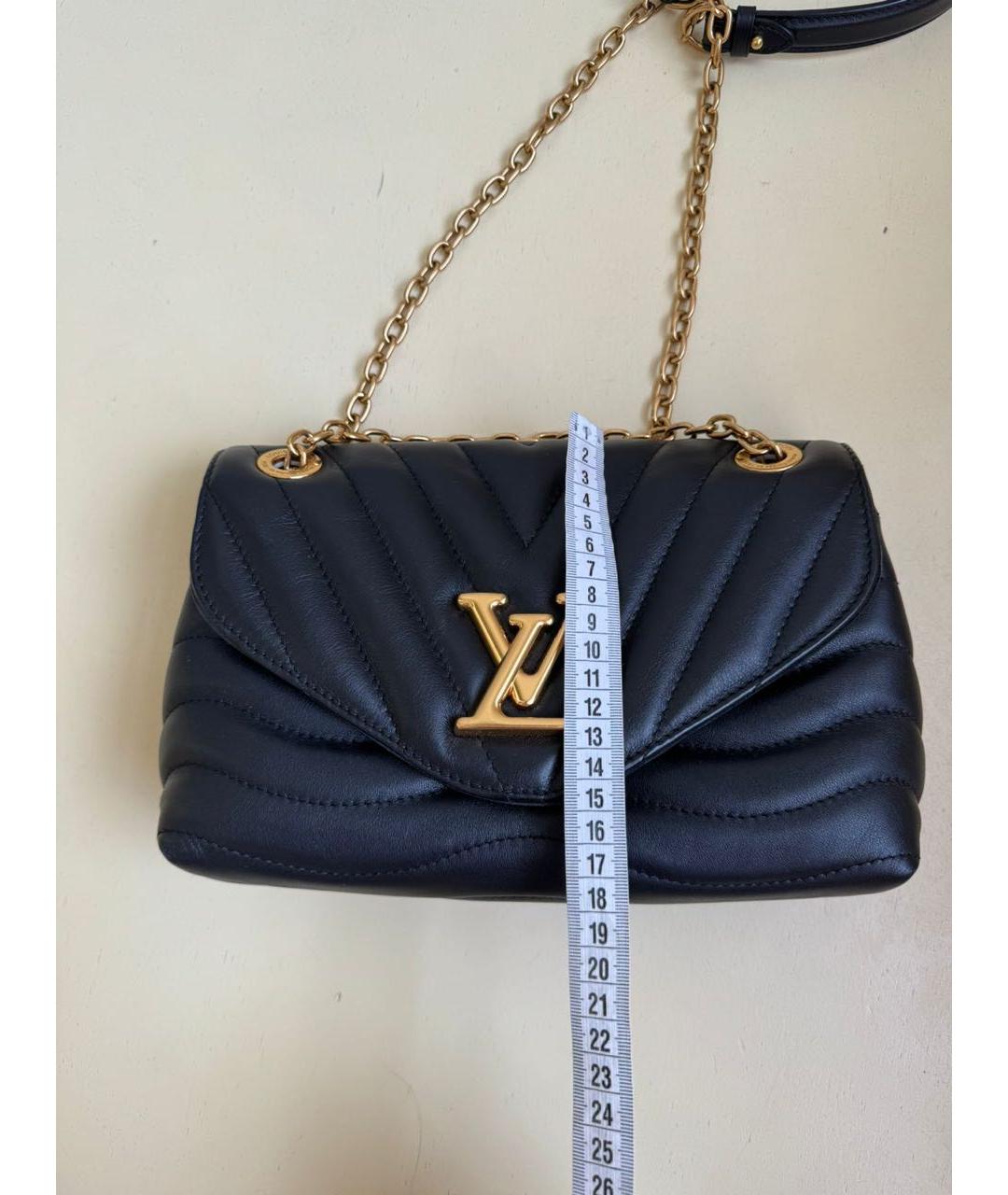 LOUIS VUITTON Черная кожаная сумка через плечо, фото 5