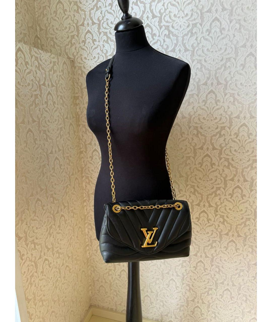 LOUIS VUITTON Черная кожаная сумка через плечо, фото 7