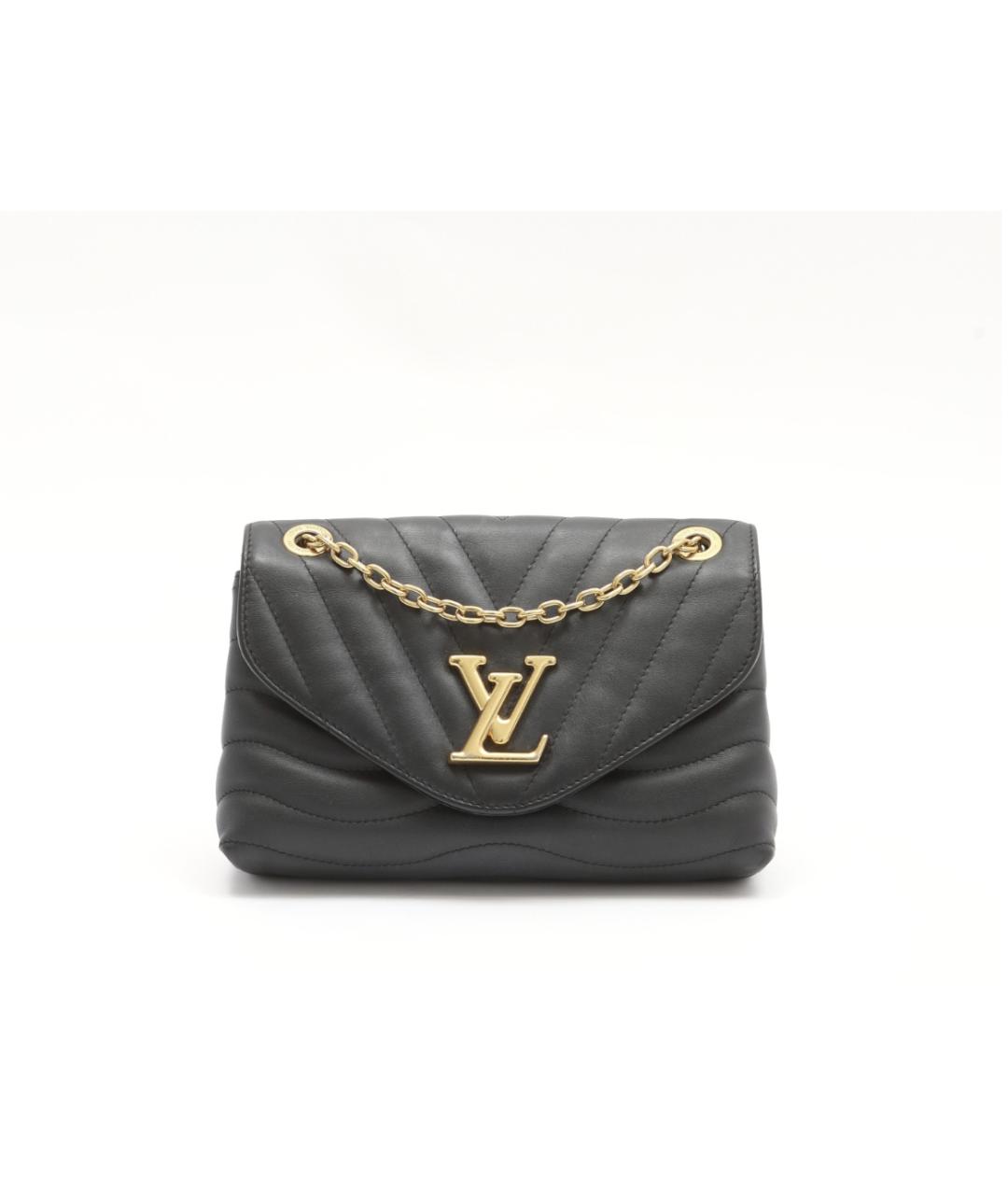 LOUIS VUITTON Черная кожаная сумка через плечо, фото 10