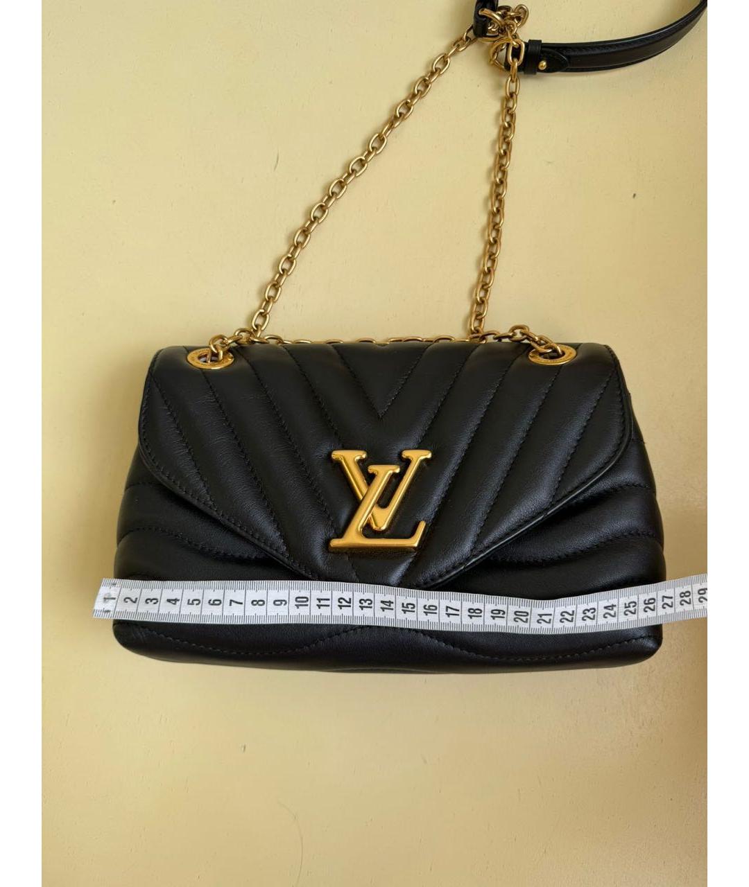 LOUIS VUITTON Черная кожаная сумка через плечо, фото 6