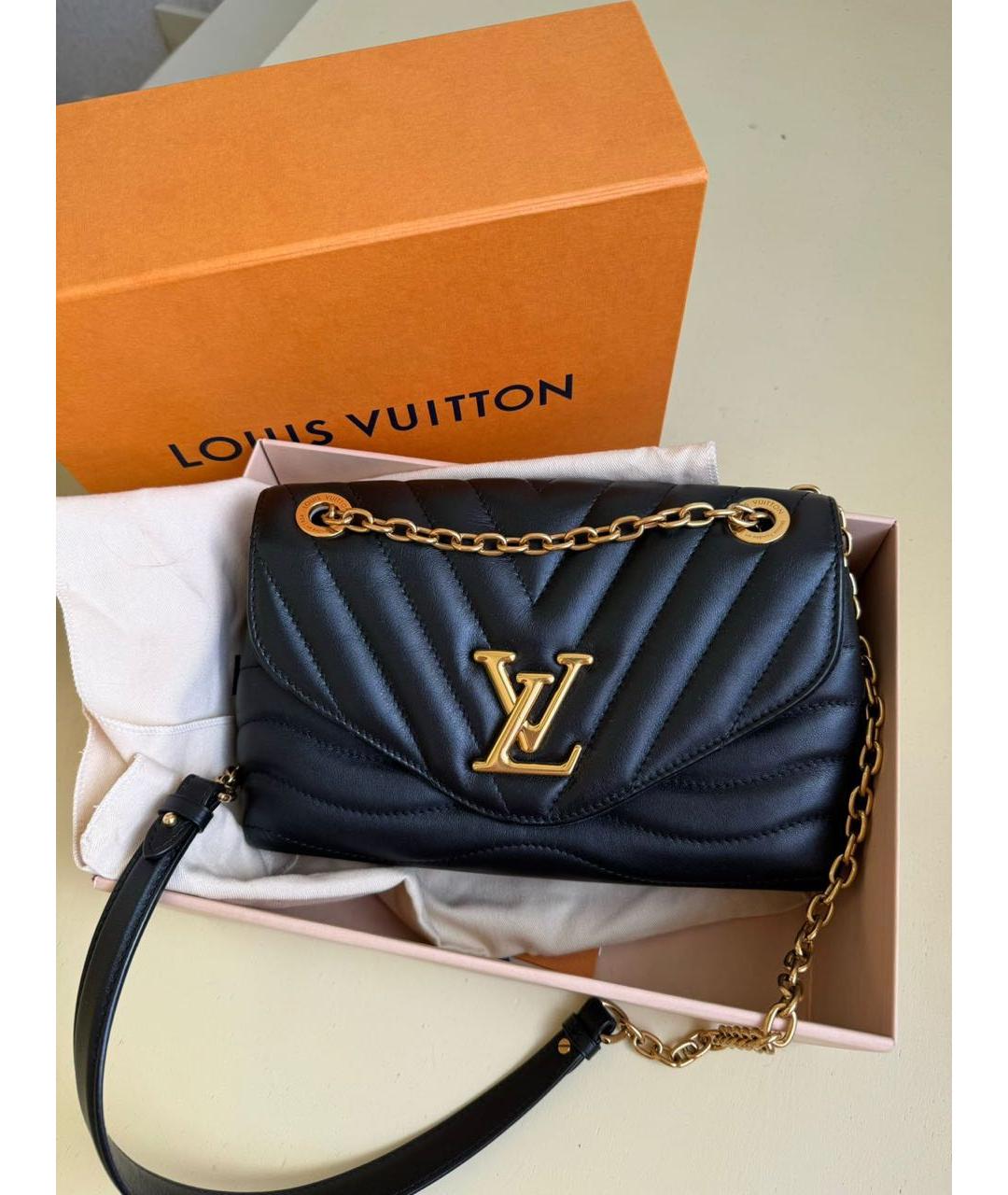 LOUIS VUITTON Черная кожаная сумка через плечо, фото 2