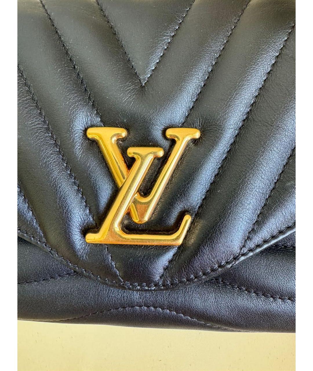 LOUIS VUITTON Черная кожаная сумка через плечо, фото 4