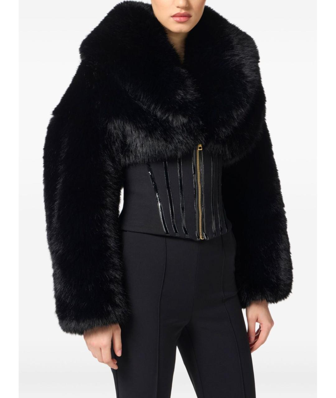 ELISABETTA FRANCHI Черная куртка, фото 4