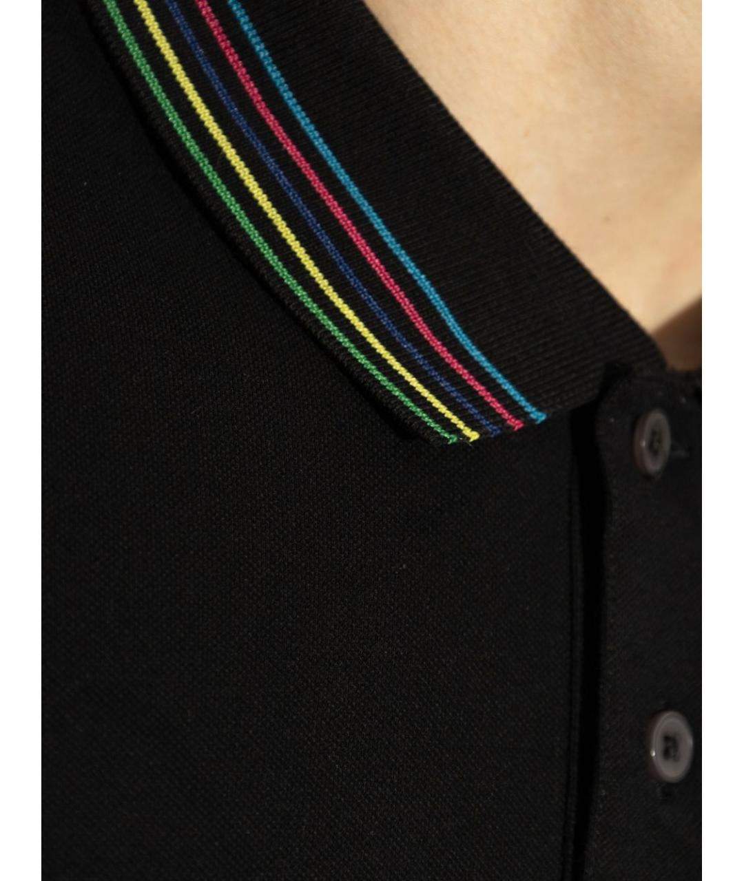 PS BY PAUL SMITH Черная хлопковая футболка, фото 2