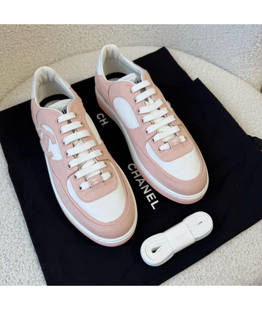 CHANEL Розовые кеды, фото 3