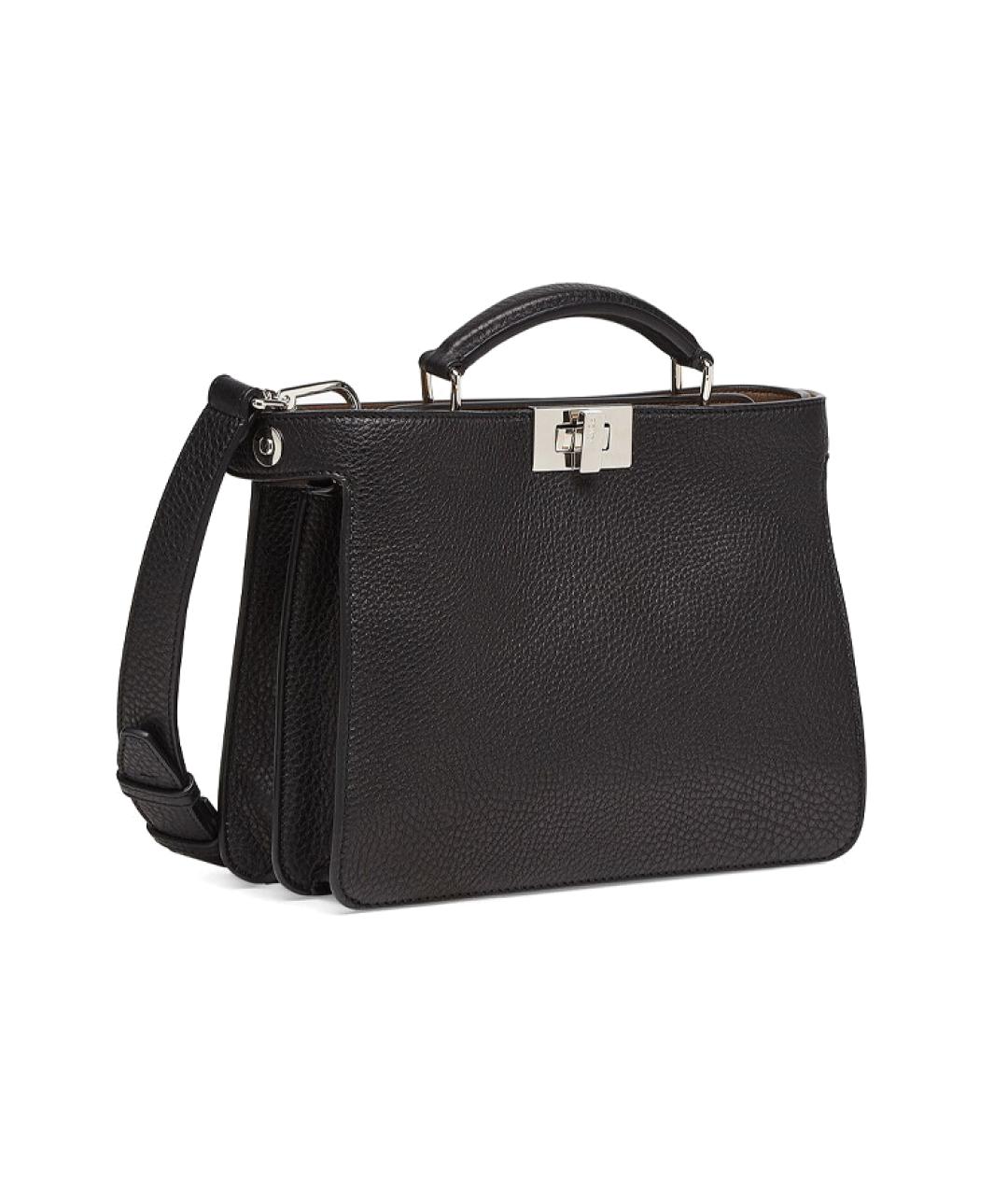 FENDI Черная кожаная сумка на плечо, фото 3