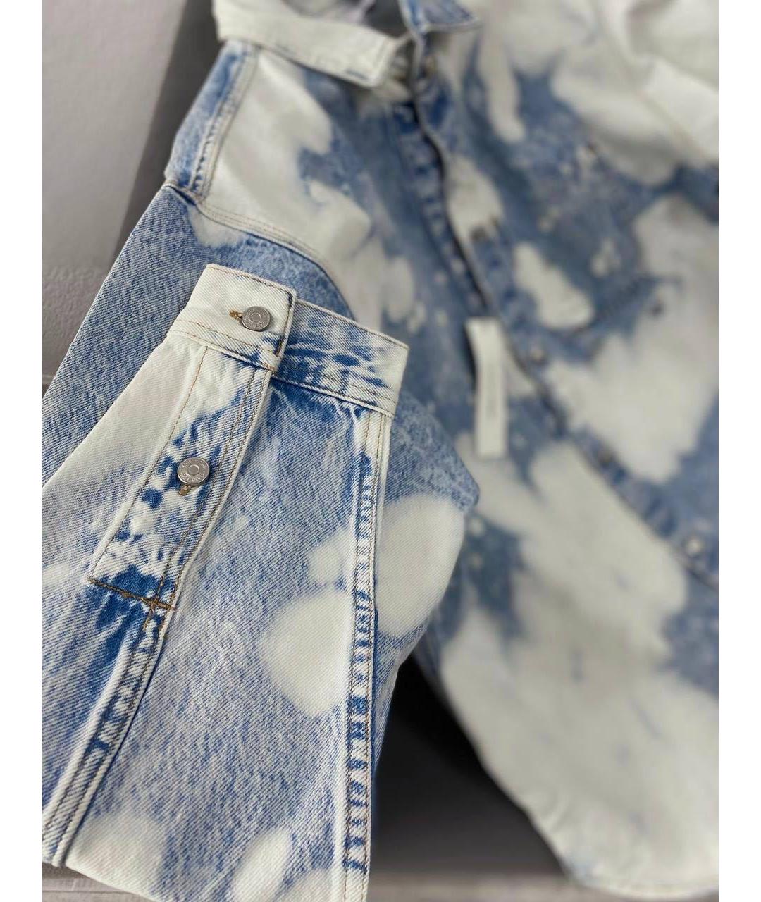 CALVIN KLEIN Голубая хлопковая рубашка, фото 8