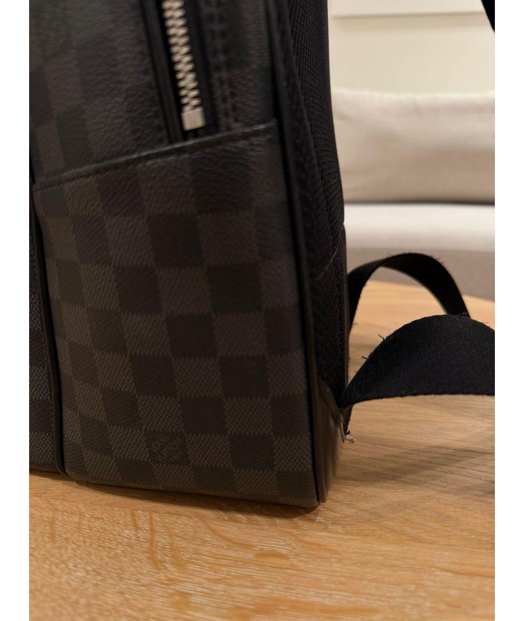 LOUIS VUITTON Черный кожаный рюкзак, фото 2