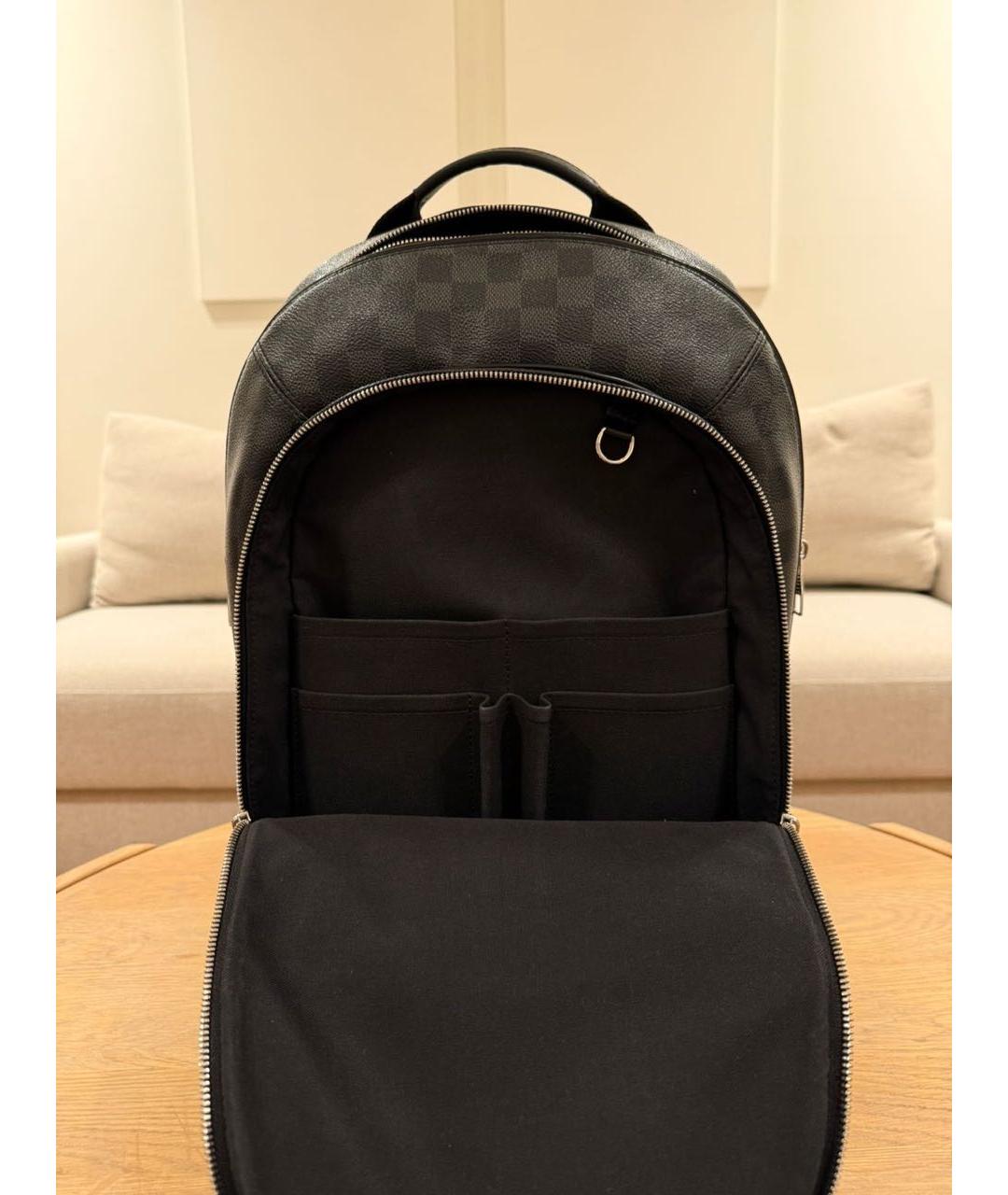 LOUIS VUITTON Черный кожаный рюкзак, фото 4