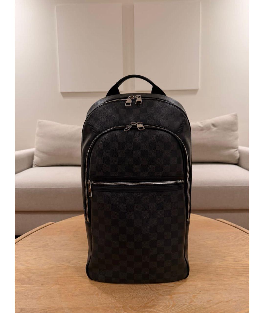 LOUIS VUITTON Черный кожаный рюкзак, фото 5