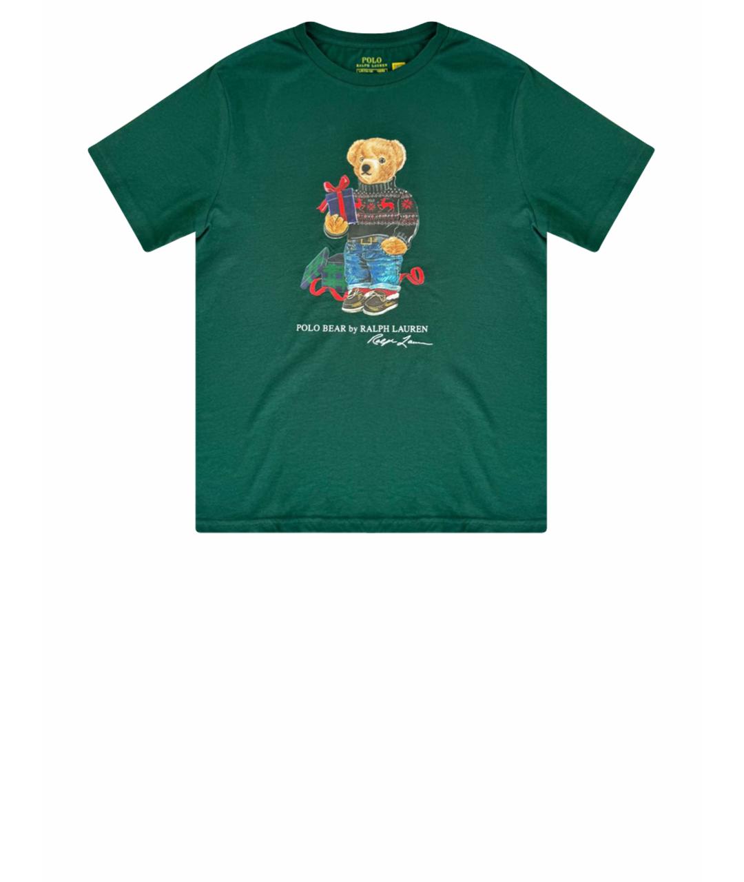 POLO RALPH LAUREN Зеленая хлопковая детская футболка, фото 1
