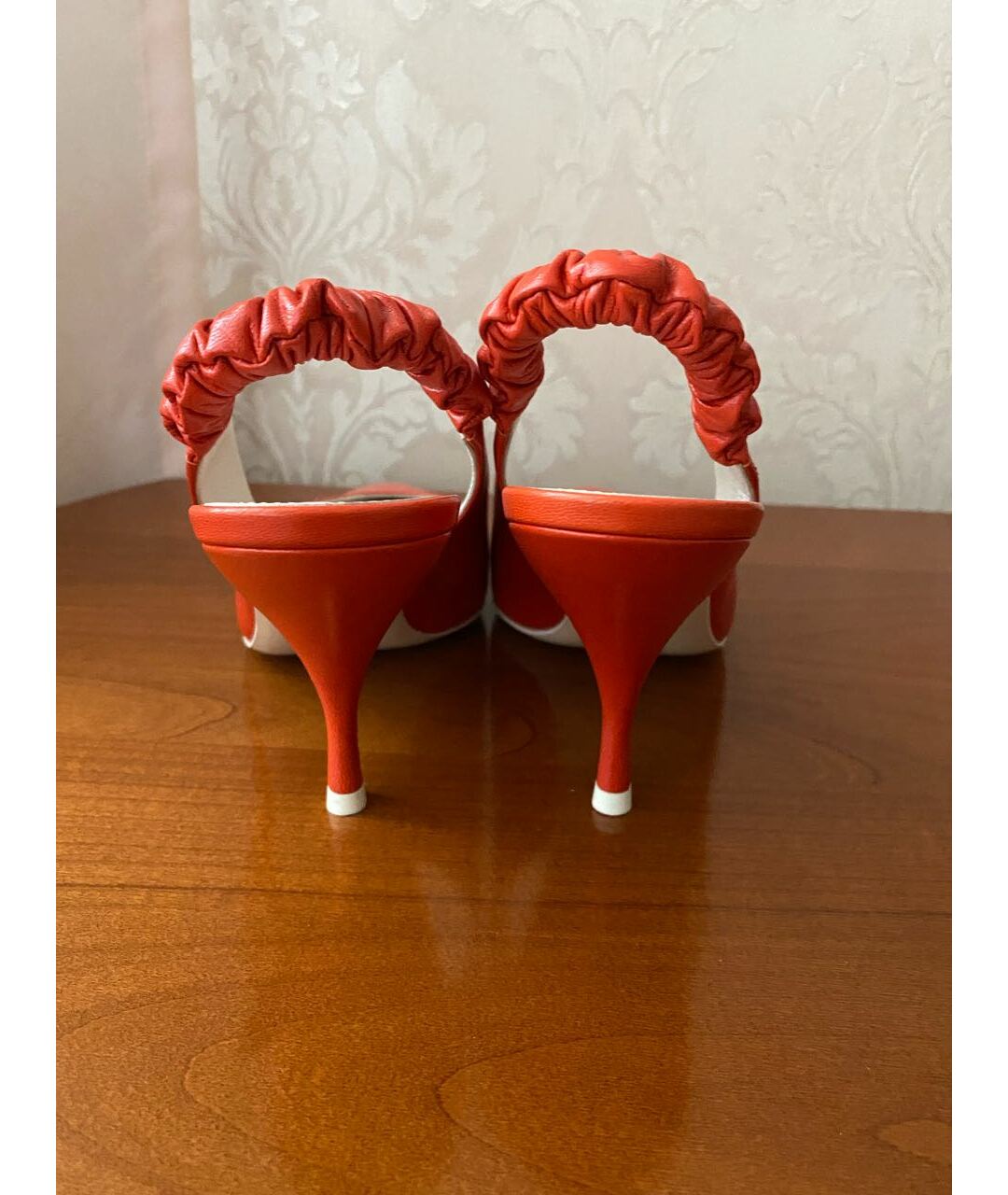 BOTTEGA VENETA Красные кожаные туфли, фото 3