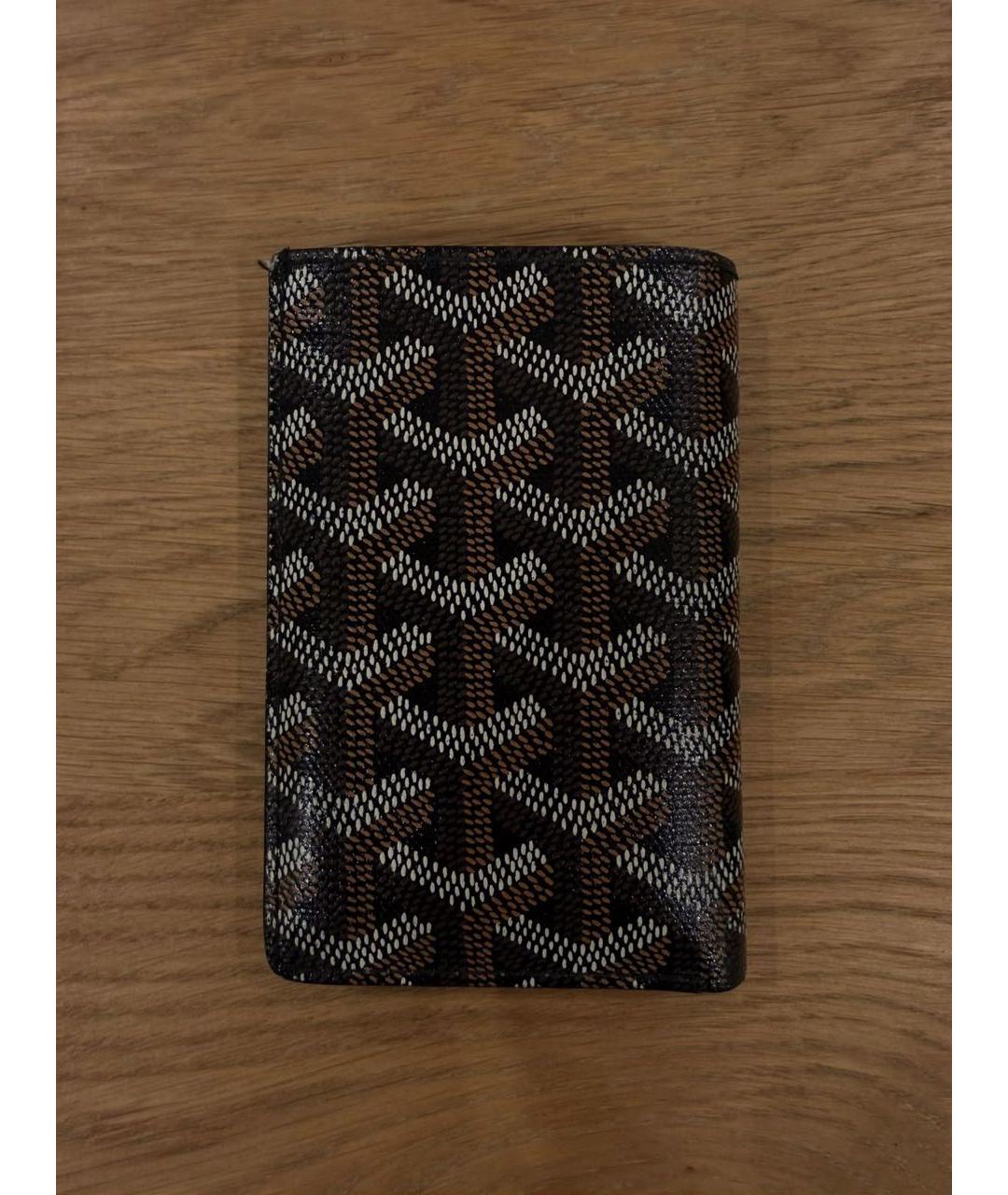 GOYARD Черный кожаный кошелек, фото 2