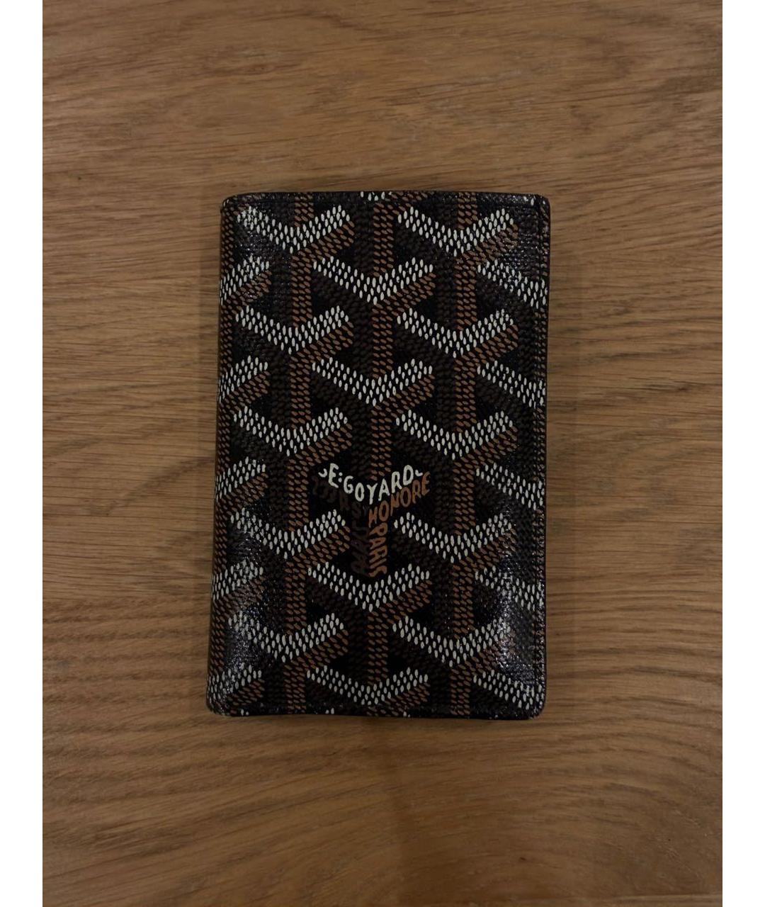 GOYARD Черный кожаный кошелек, фото 5