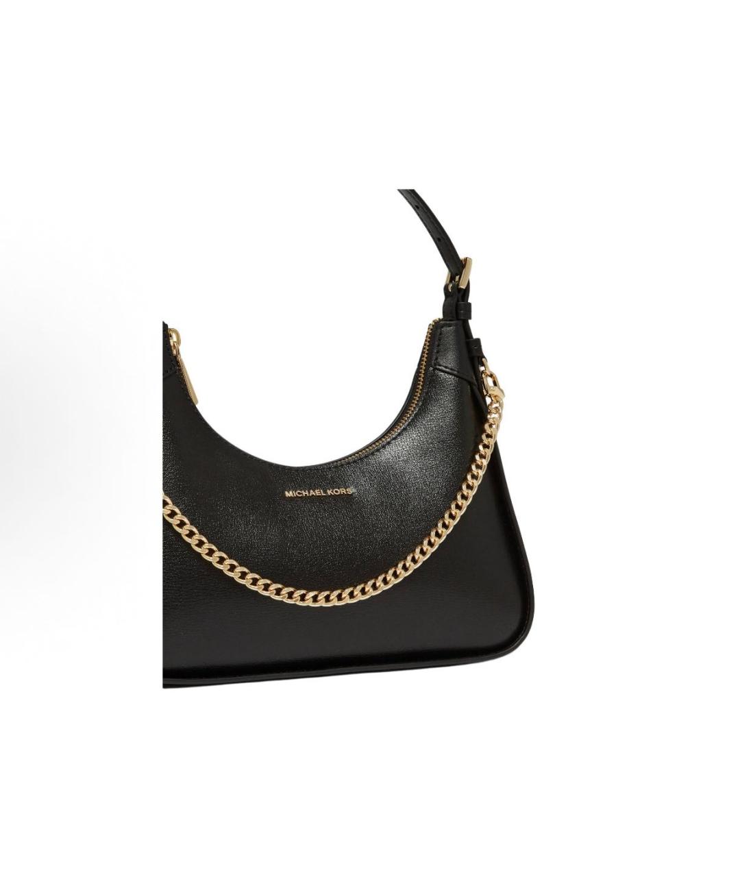 MICHAEL KORS Черная кожаная сумка с короткими ручками, фото 3