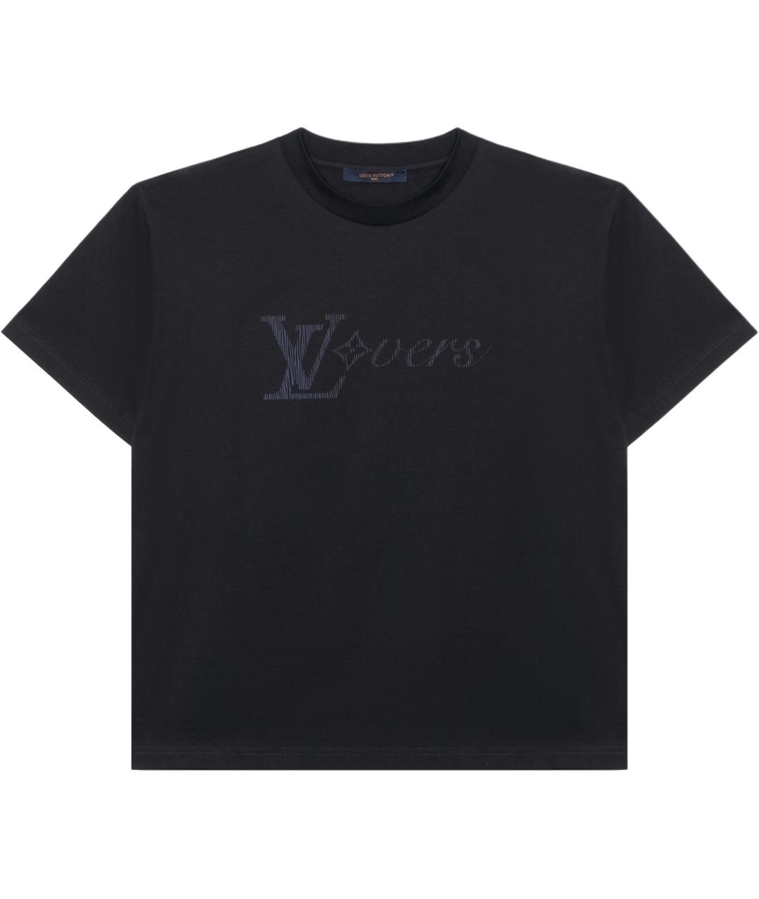 LOUIS VUITTON Черная хлопковая футболка, фото 1