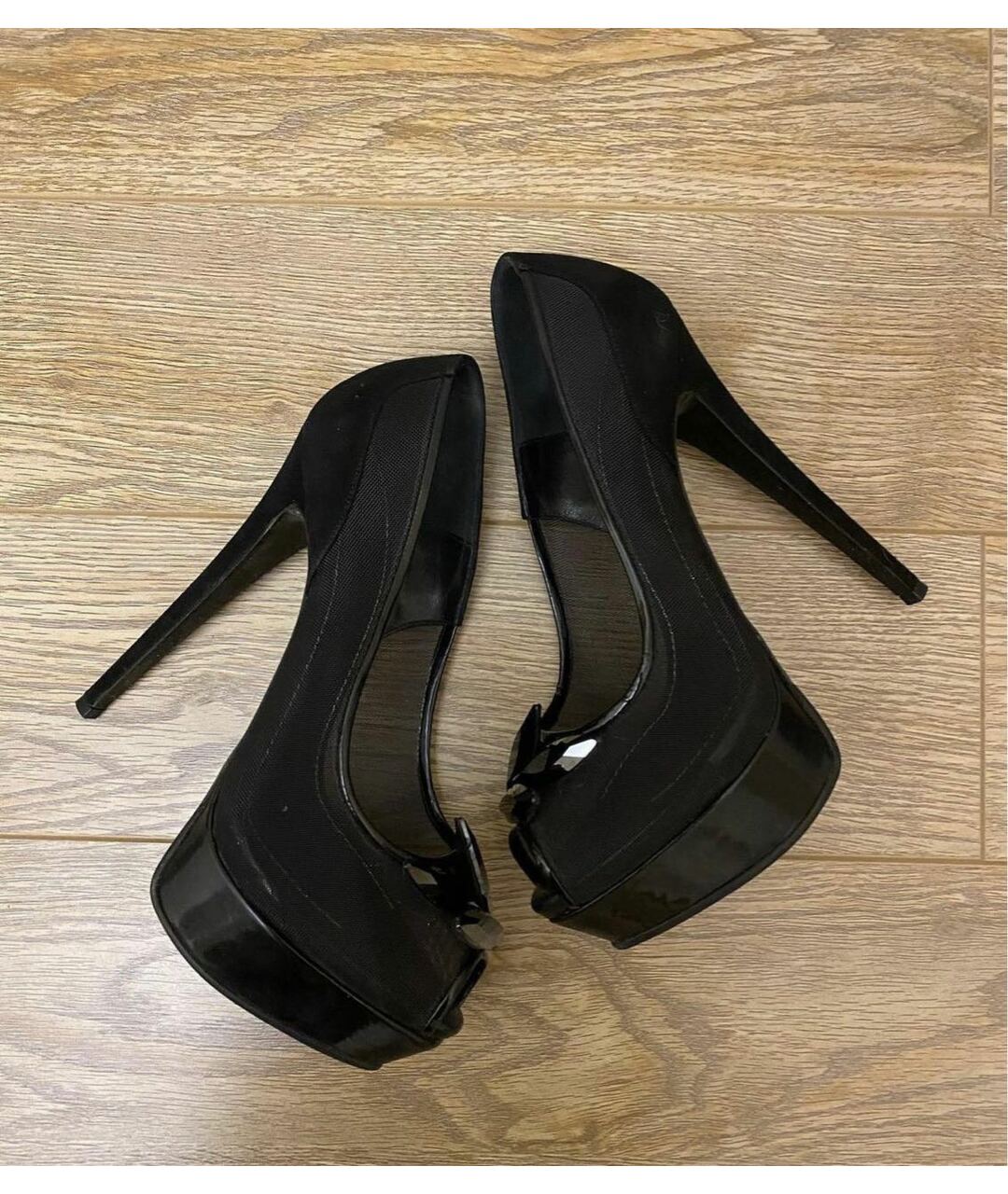 NANDO MUZI Черные бархатные туфли, фото 2