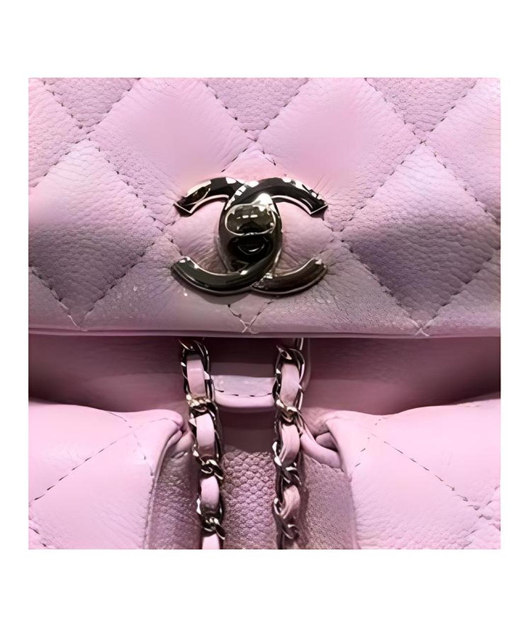 CHANEL Розовый кожаный рюкзак, фото 2