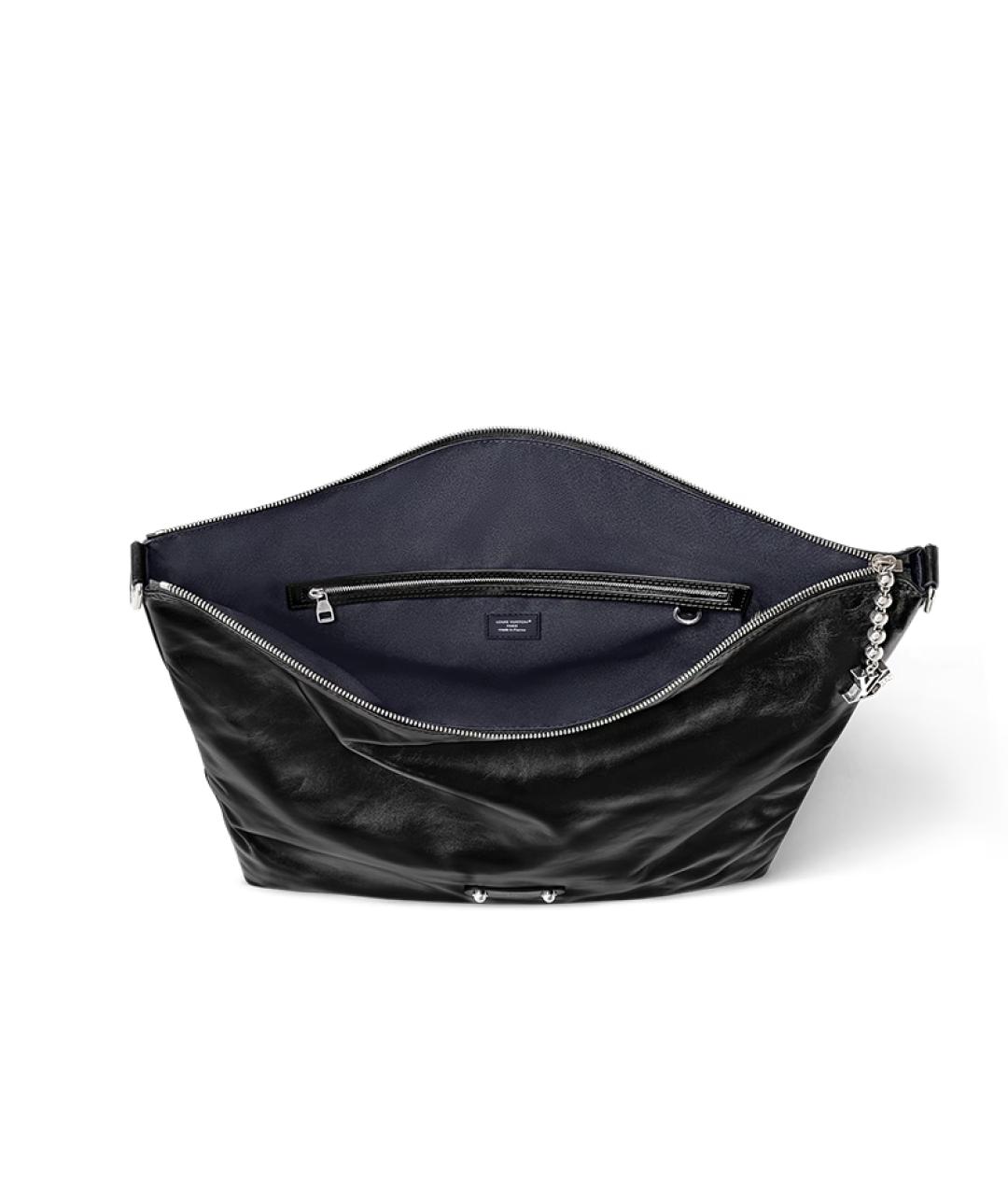 LOUIS VUITTON Черная кожаная сумка на плечо, фото 4