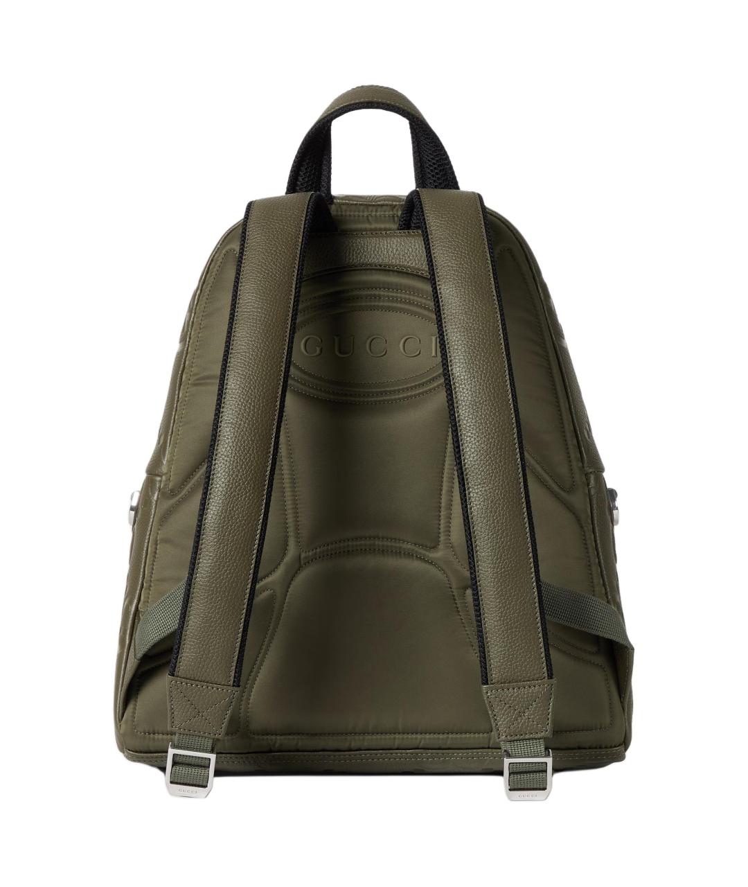 GUCCI Зеленый кожаный рюкзак, фото 4