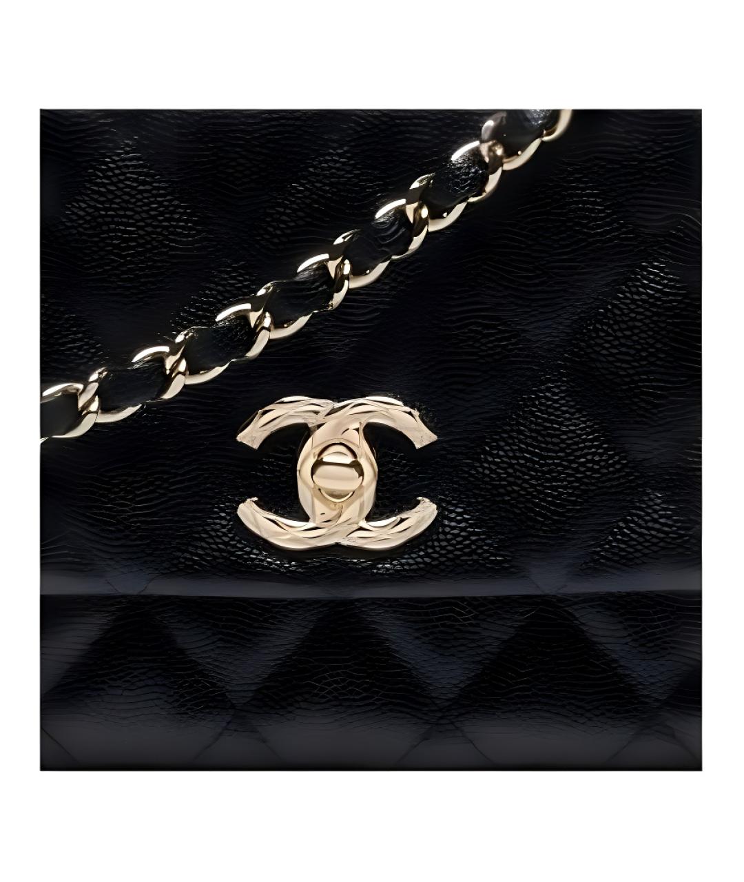 CHANEL Черная кожаная сумка через плечо, фото 4