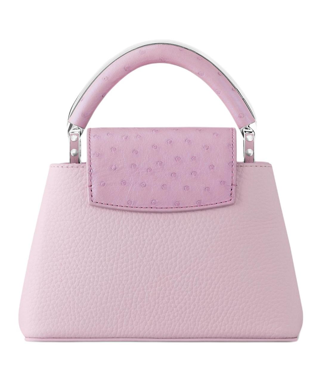 LOUIS VUITTON Розовая кожаная сумка с короткими ручками, фото 3