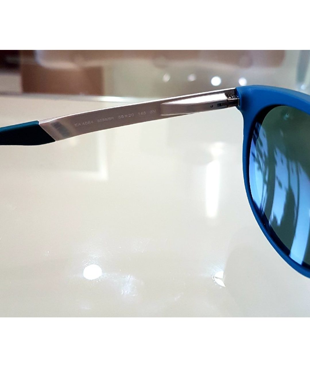 GIORGIO ARMANI Бирюзовые пластиковые солнцезащитные очки, фото 5