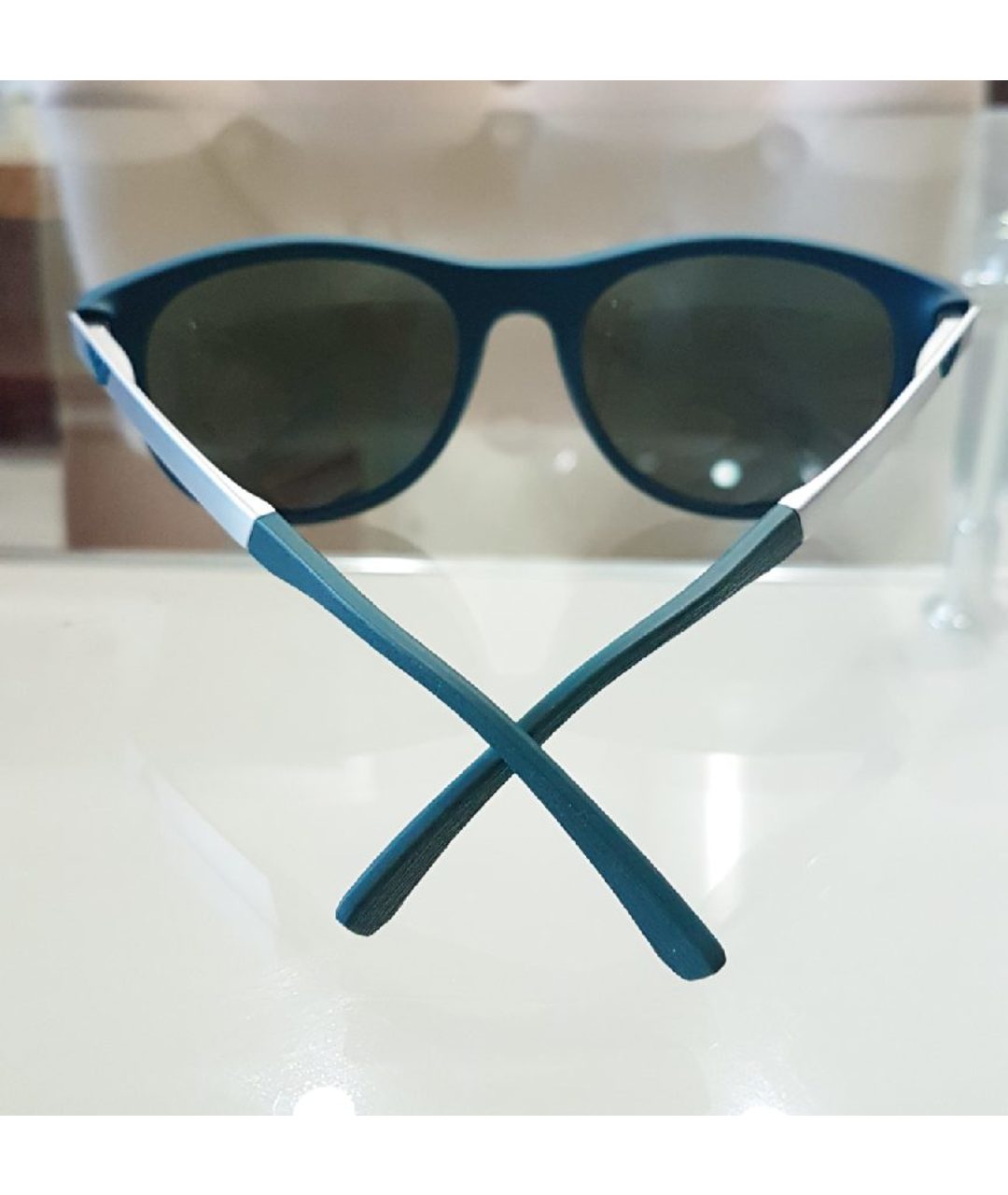 GIORGIO ARMANI Бирюзовые пластиковые солнцезащитные очки, фото 4