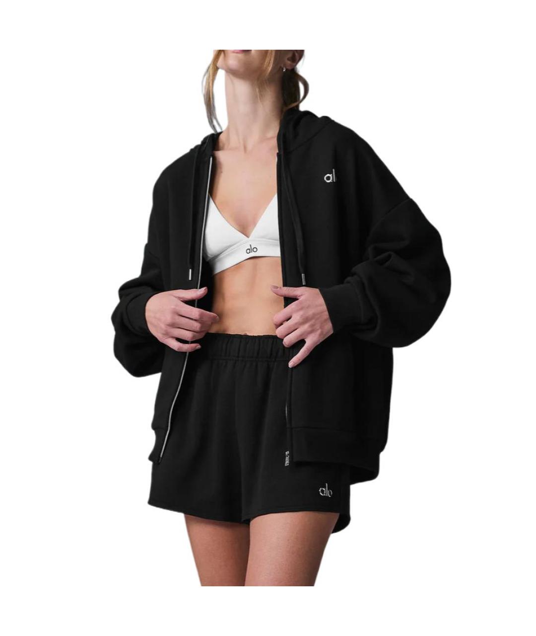 ALO YOGA Черная хлопковая куртка, фото 3