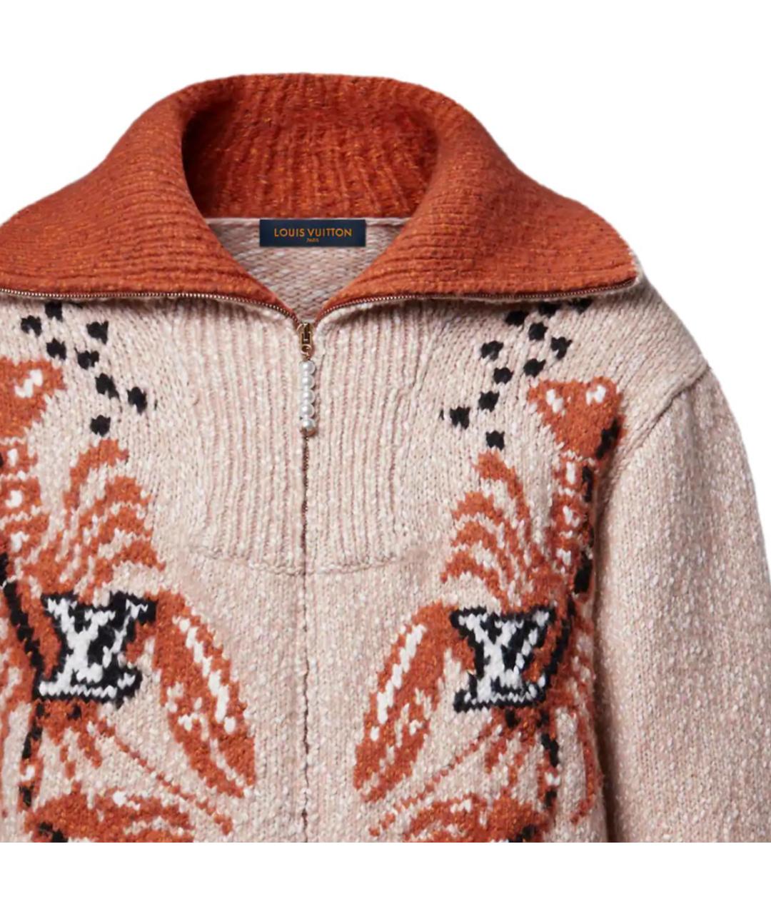 LOUIS VUITTON Бежевый хлопковый джемпер / свитер, фото 2