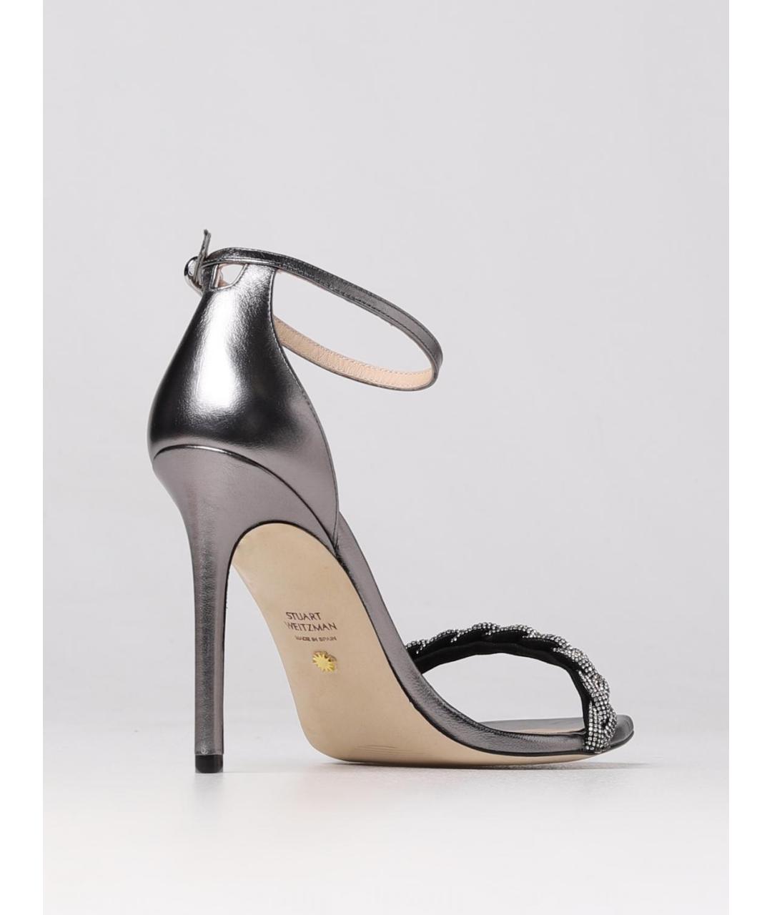STUART WEITZMAN Серебряные босоножки, фото 3