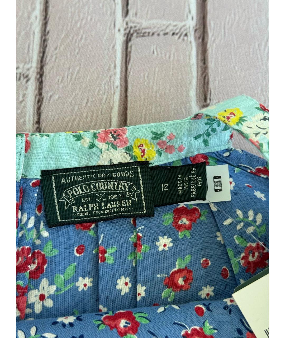 POLO RALPH LAUREN Голубая хлопковая рубашка/блузка, фото 5