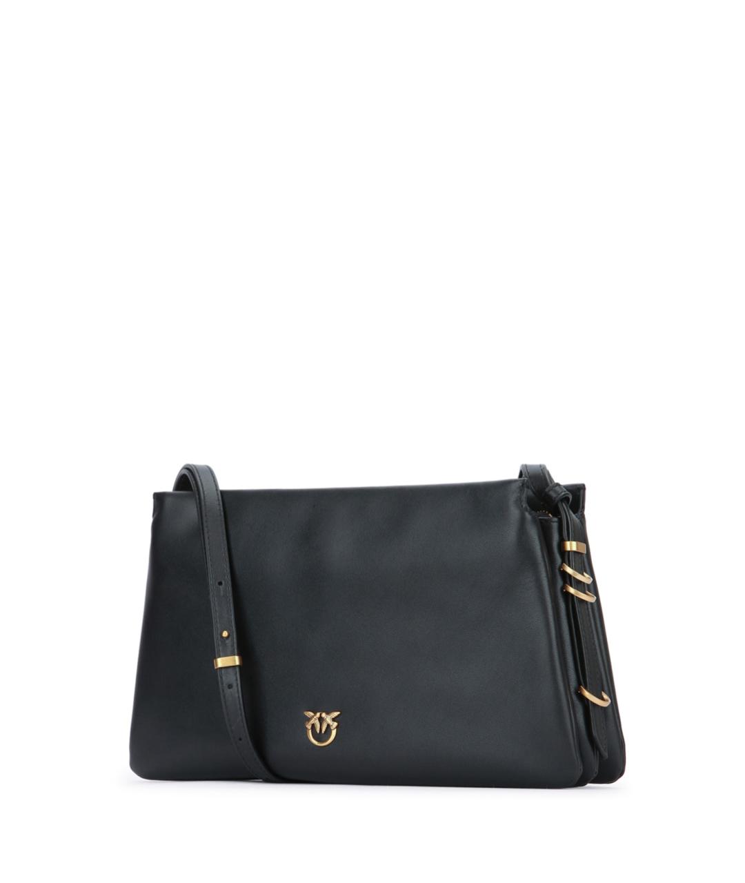 PINKO Черная кожаная сумка через плечо, фото 2