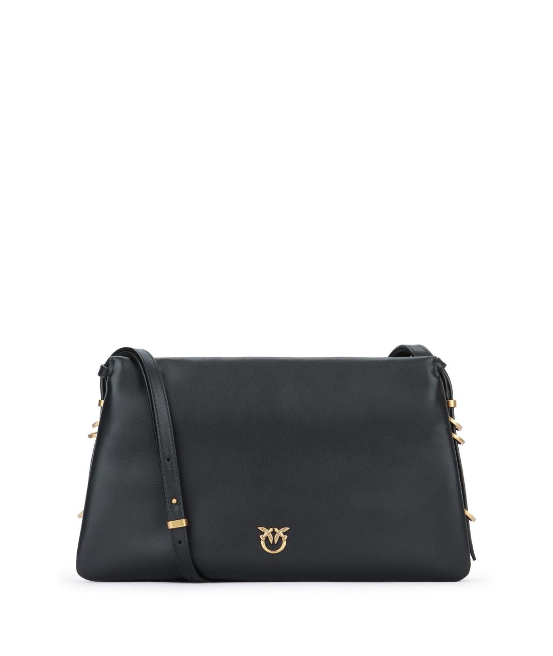 PINKO Черная кожаная сумка через плечо, фото 1