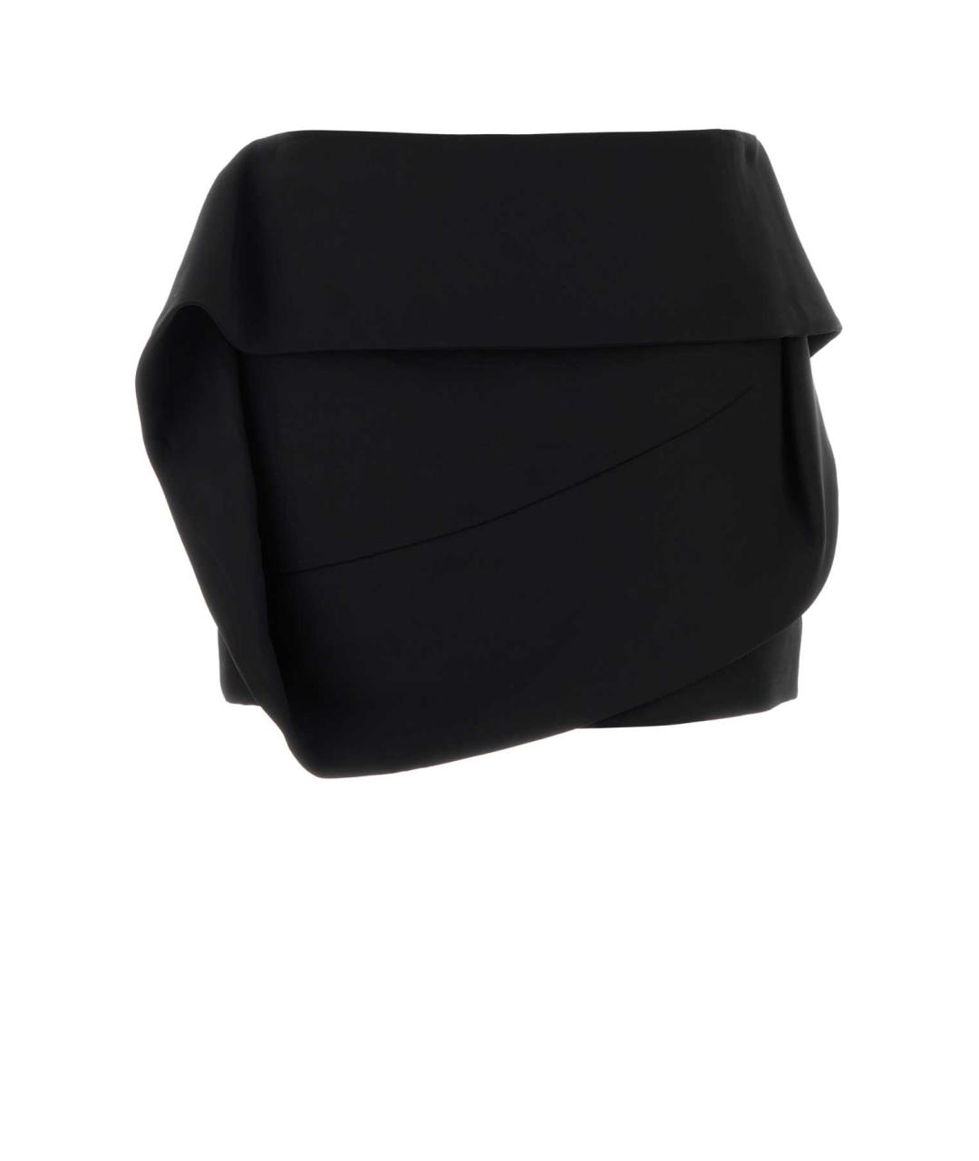 FERRAGAMO Черная вискозная юбка мини, фото 1